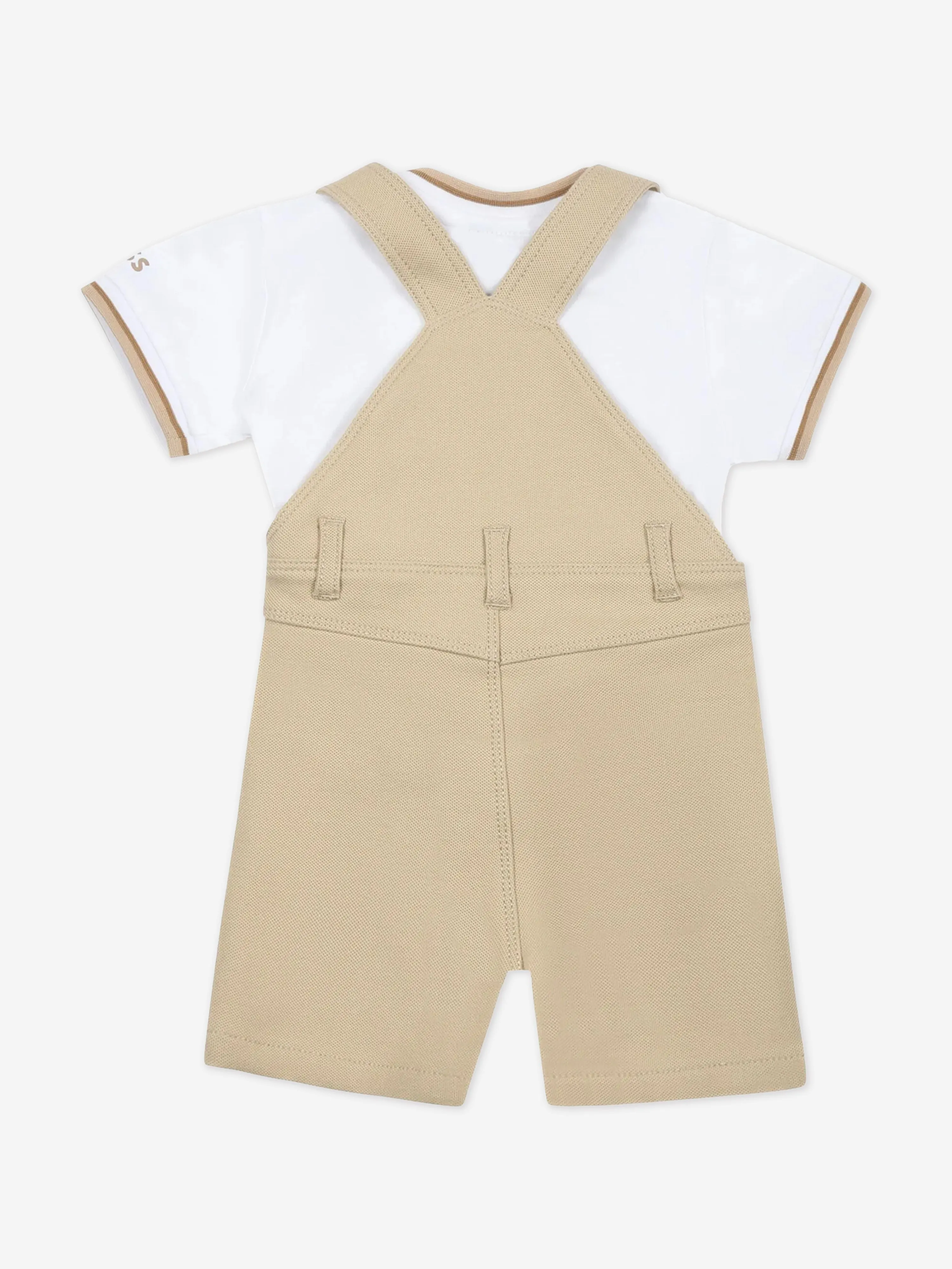 BOSS Baby Boys Dungarees Set in Beige