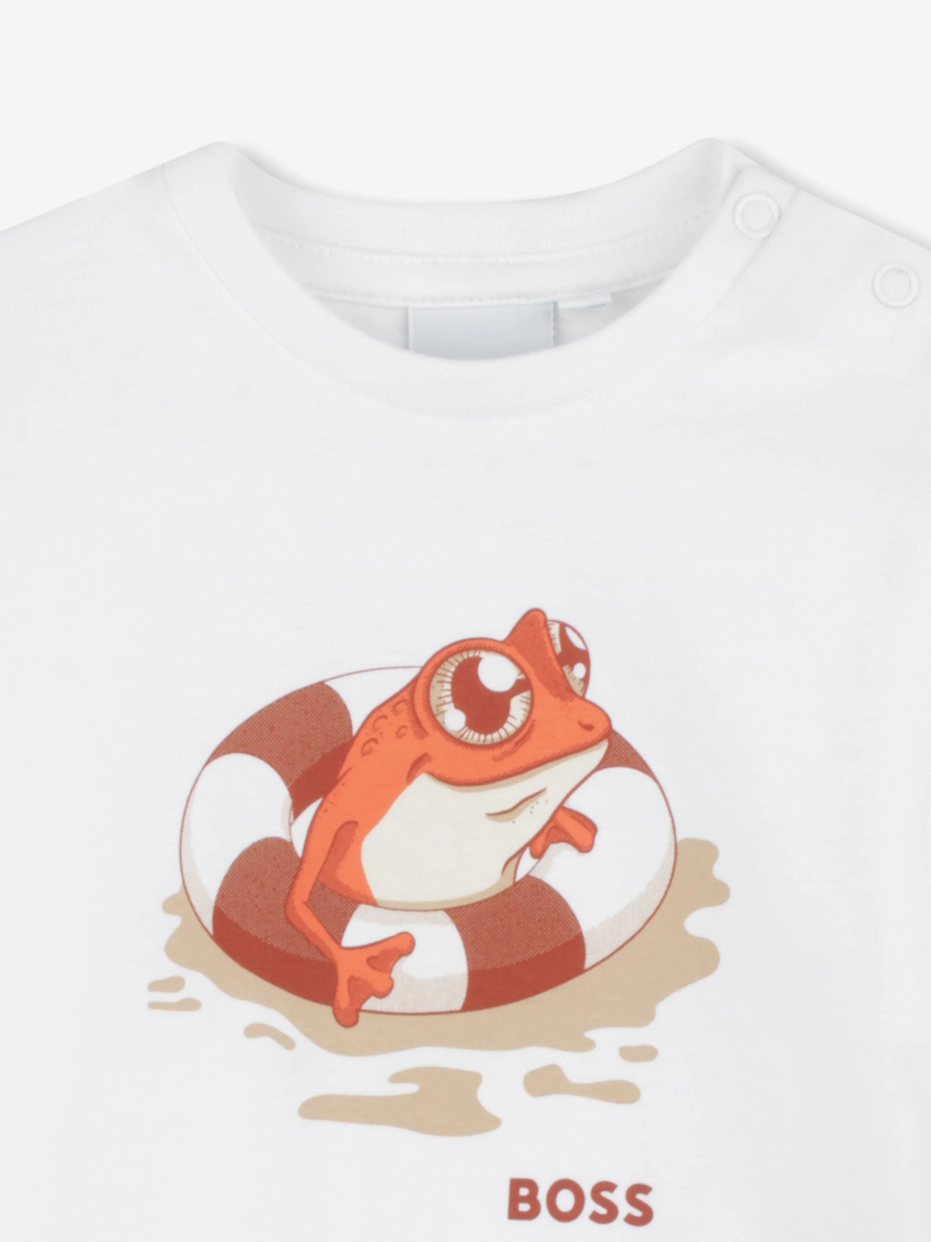 BOSS Baby Boys Illustrated T-Shirt in White