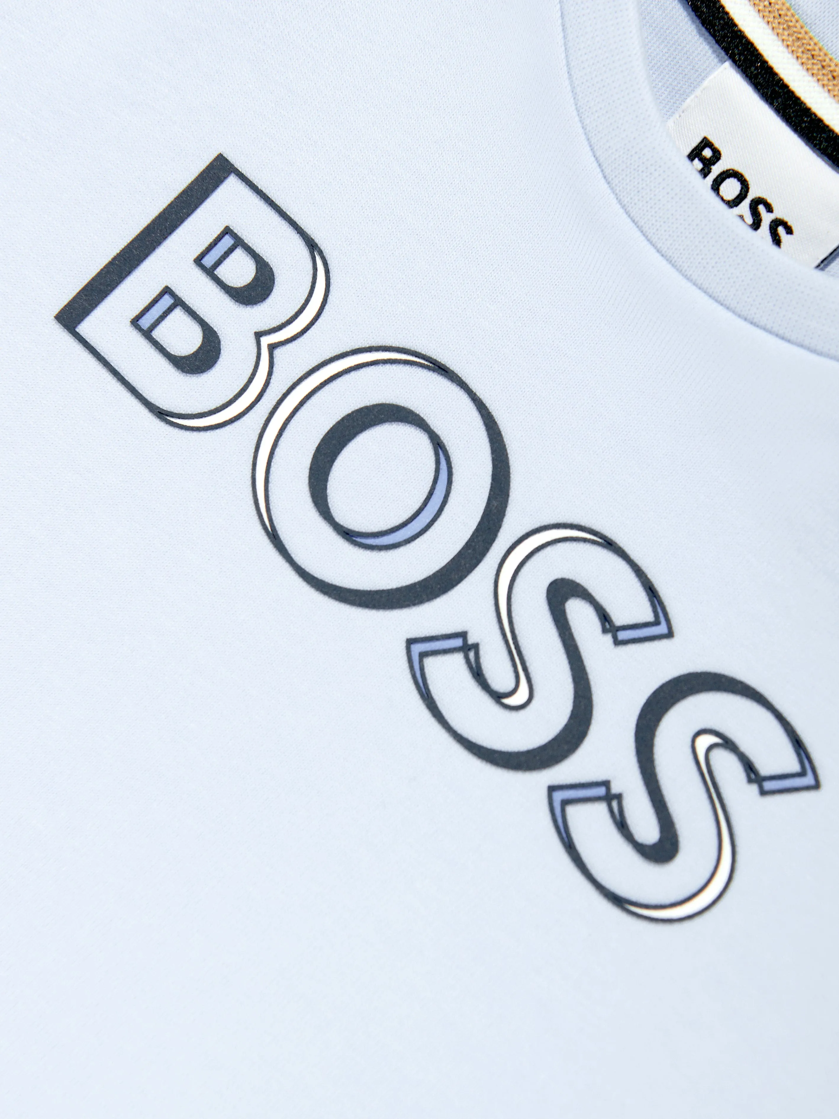 BOSS Baby Boys Logo Print T-Shirt in Blue