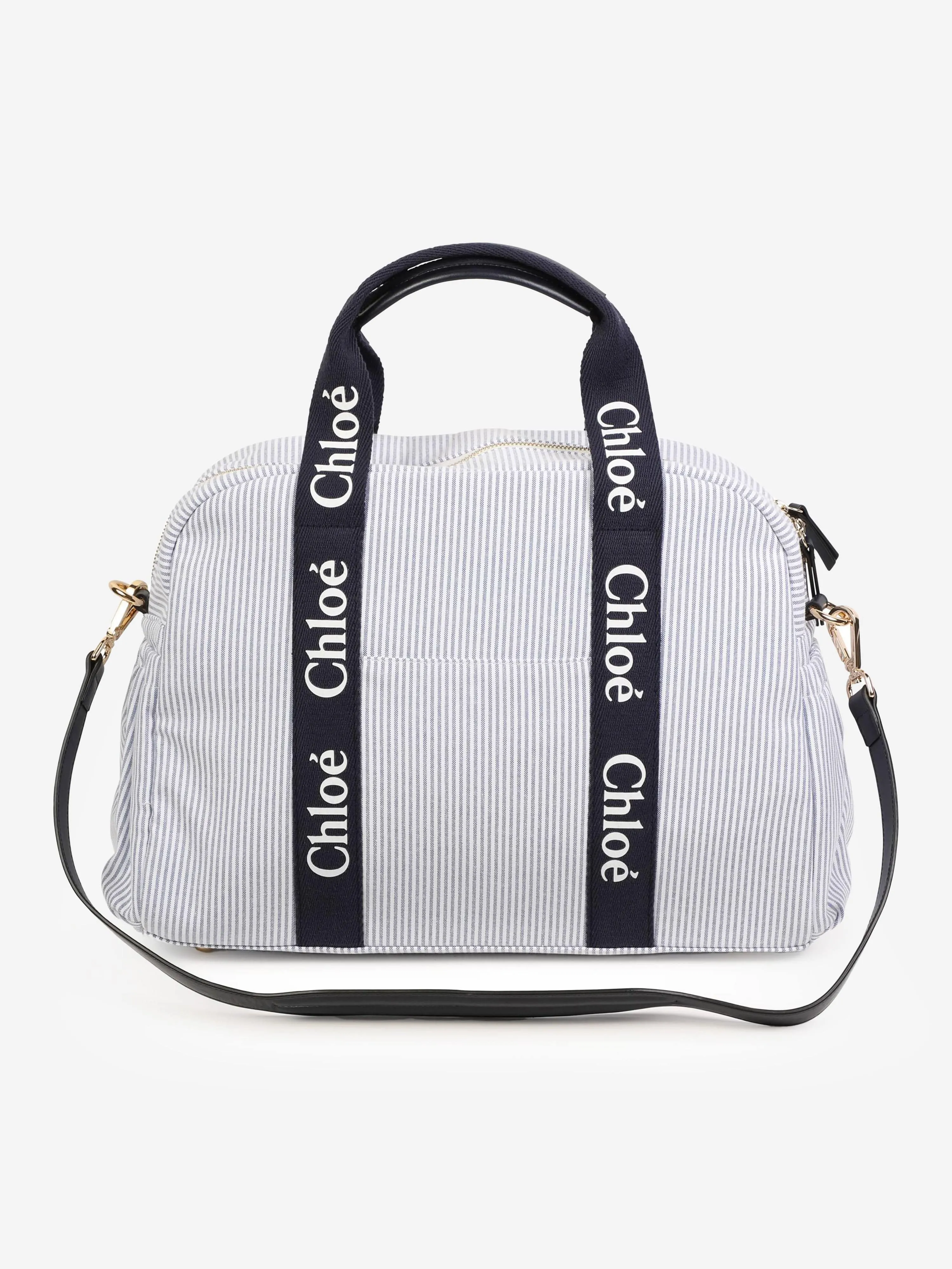 Chlo Baby Striped Changing Bag in Navy (41cm)