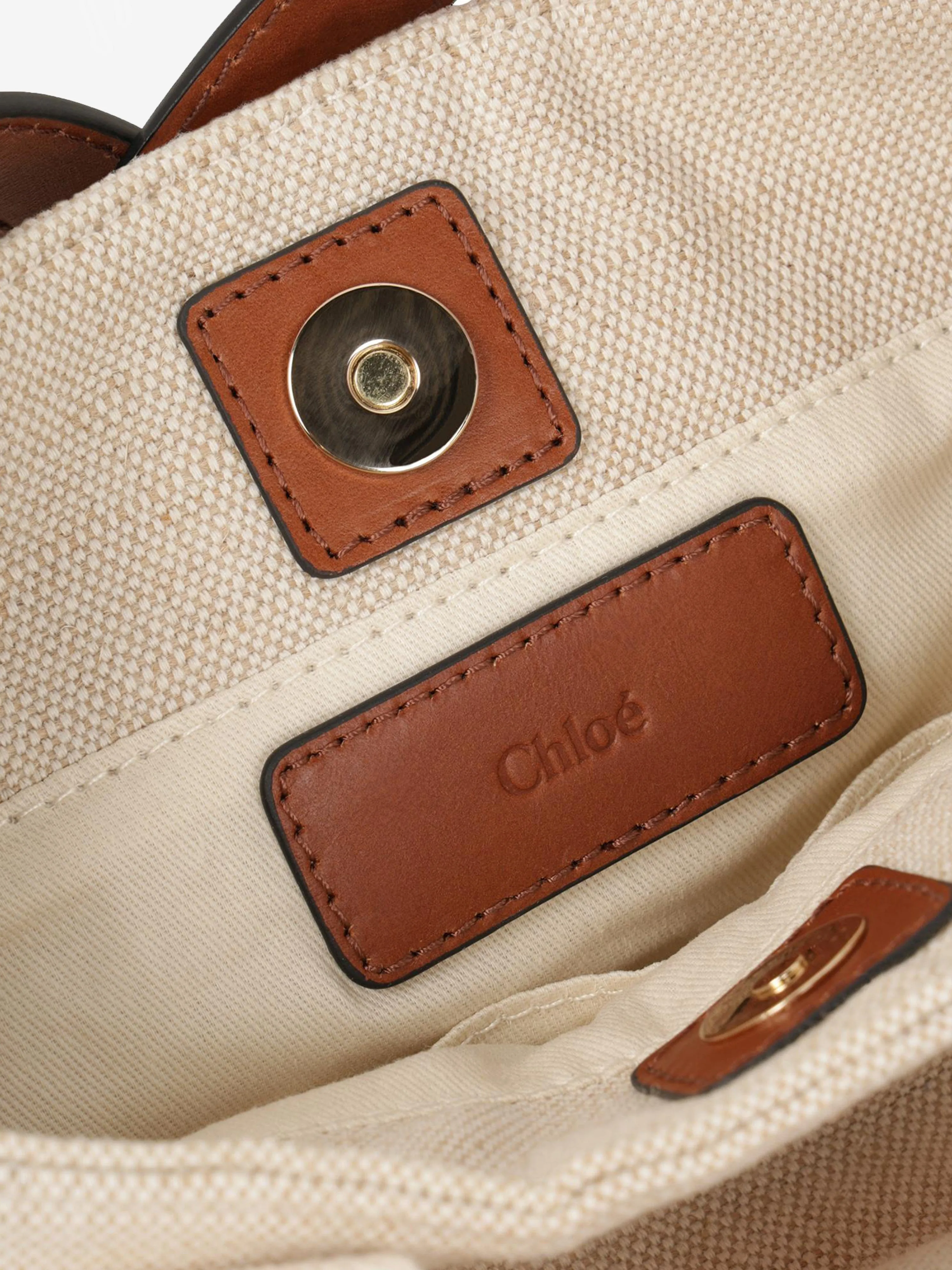 Chlo Girls Canvas Crossbody Bag in Beige (25cm)