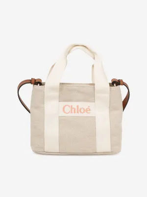 Chlo Girls Canvas Crossbody Bag in Beige (25cm)