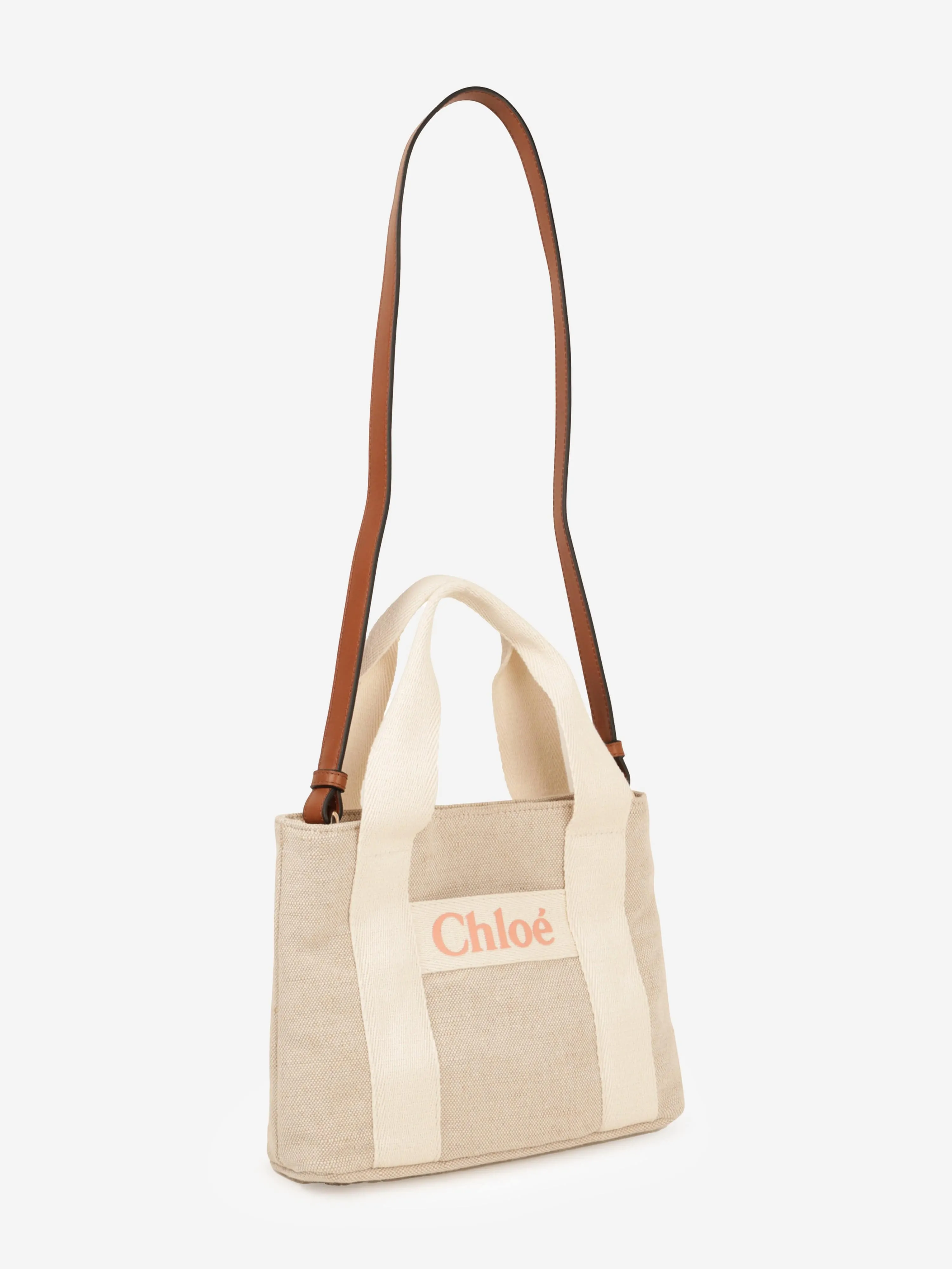 Chlo Girls Canvas Crossbody Bag in Beige (25cm)