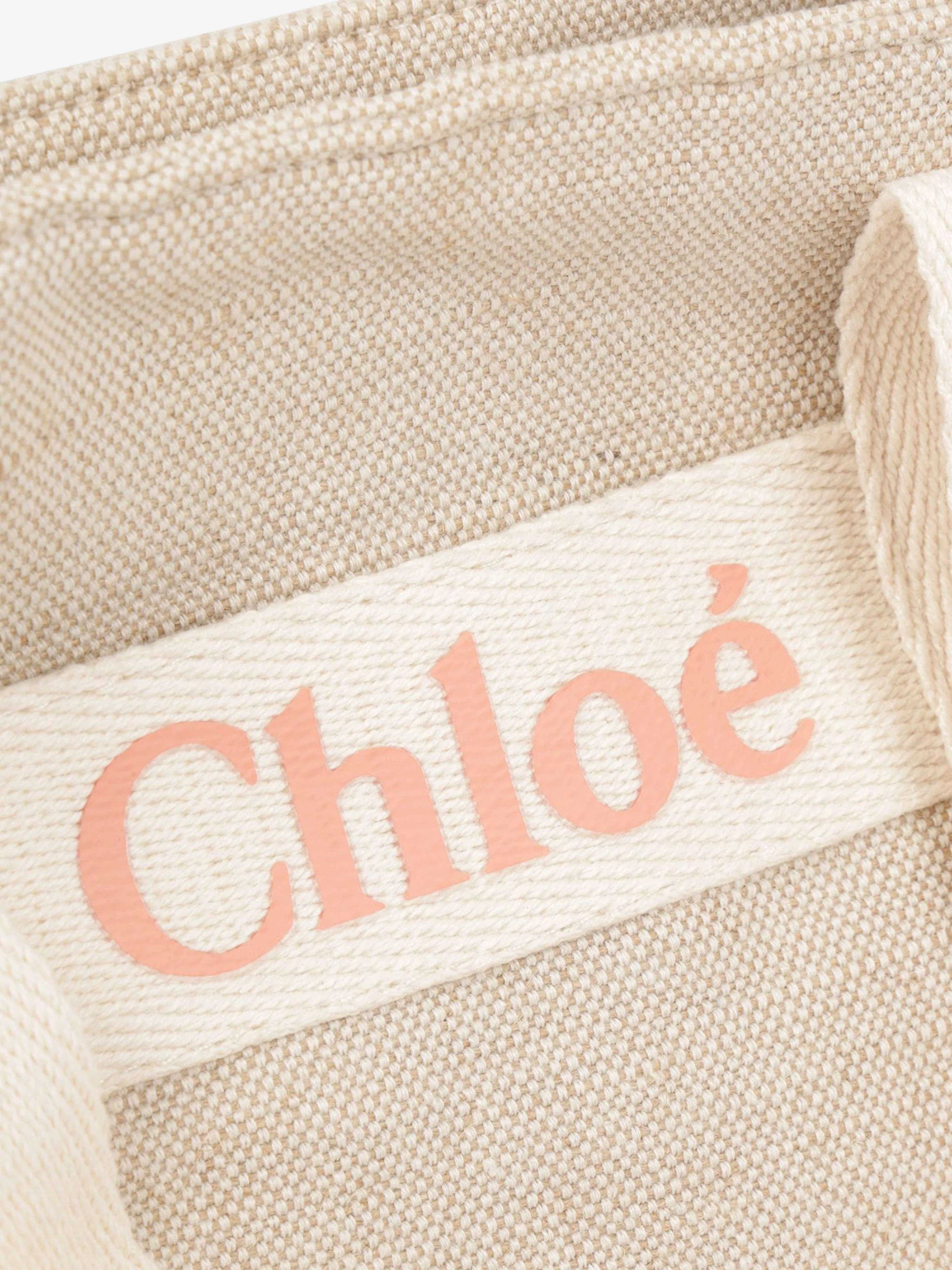 Chlo Girls Canvas Crossbody Bag in Beige (25cm)