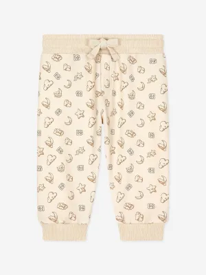 Dolce & Gabbana Baby Moon and Star Joggers in Beige