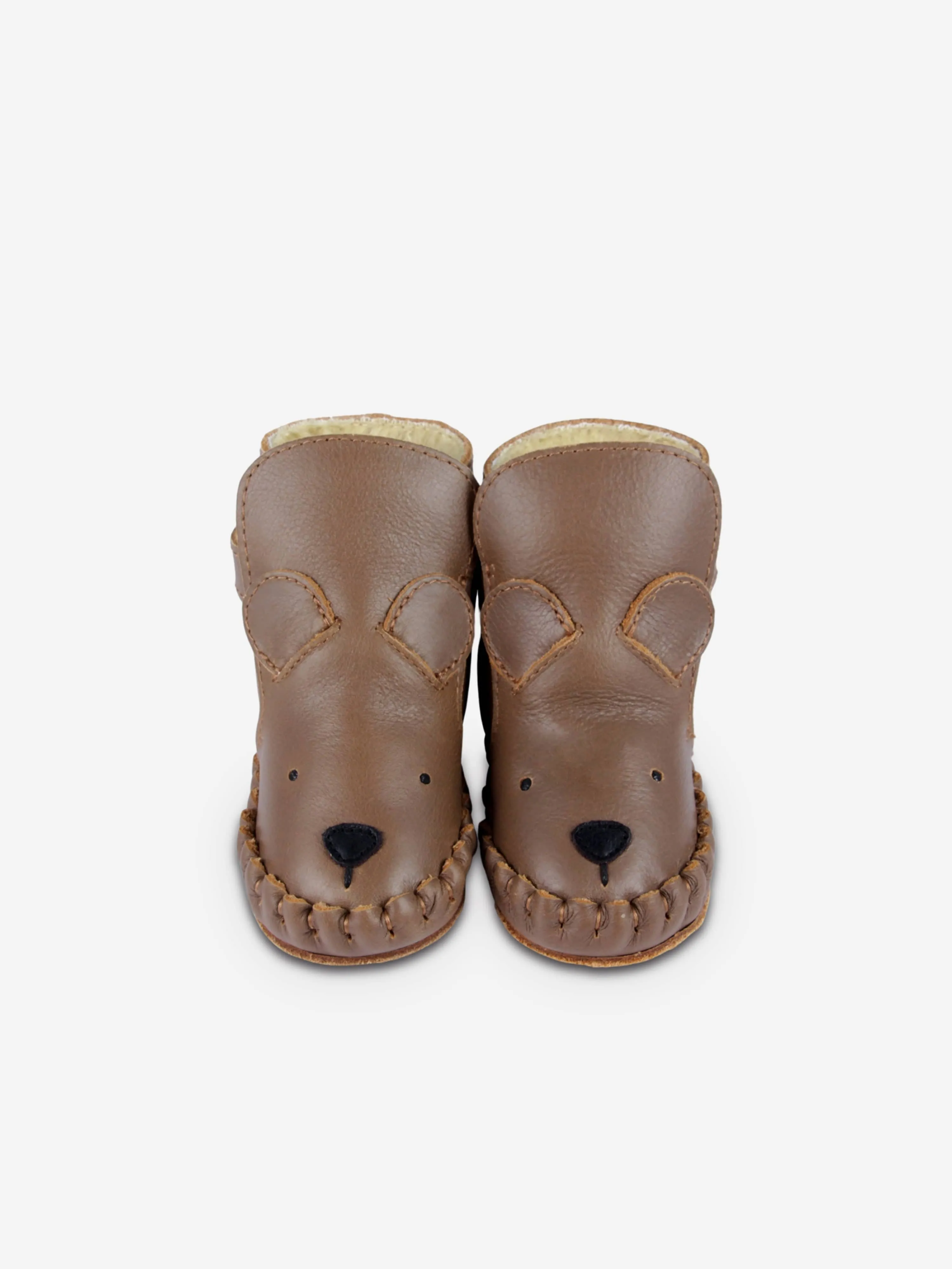 Donsje Baby Kapi Classic Bear Booties in Brown