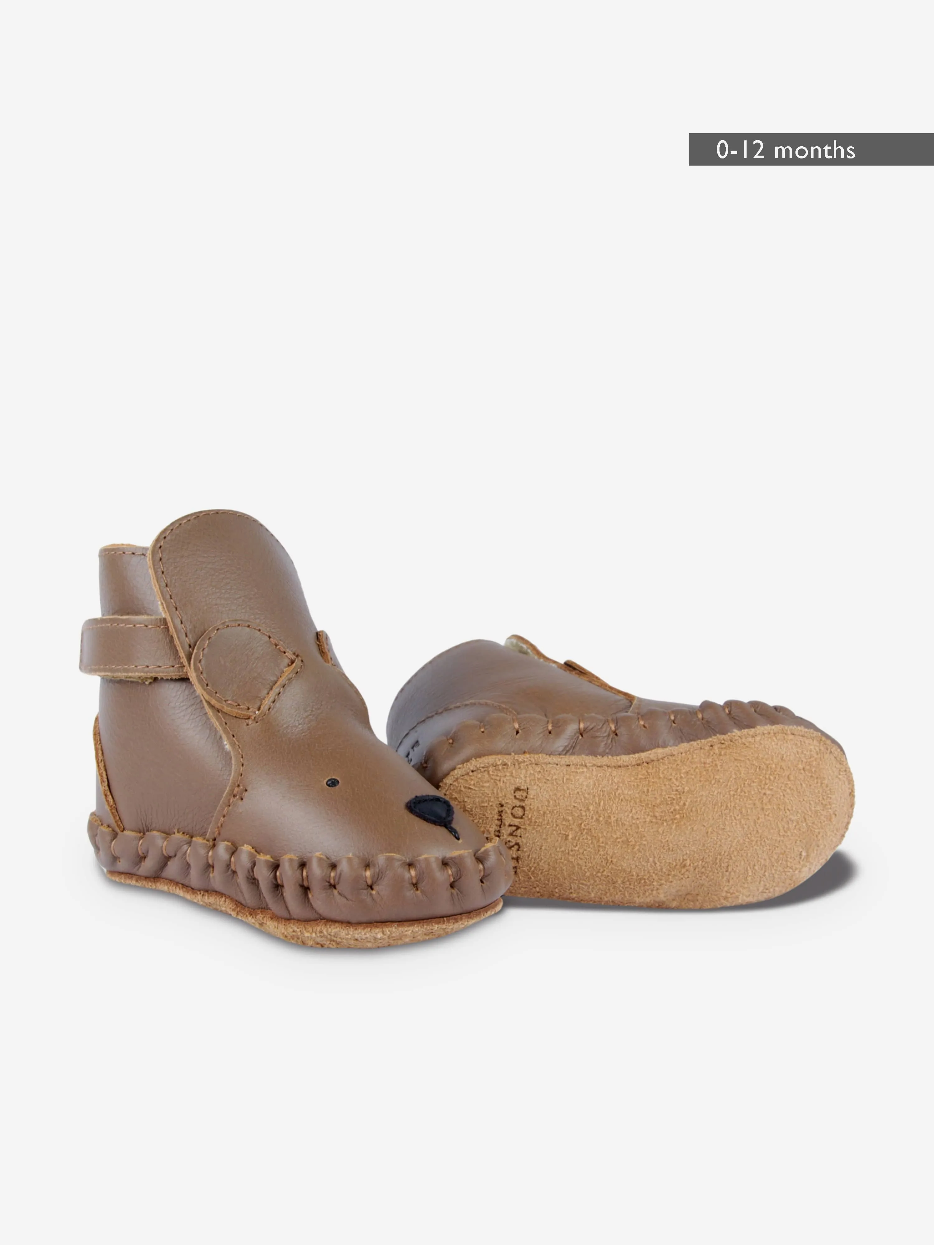 Donsje Baby Kapi Classic Bear Booties in Brown