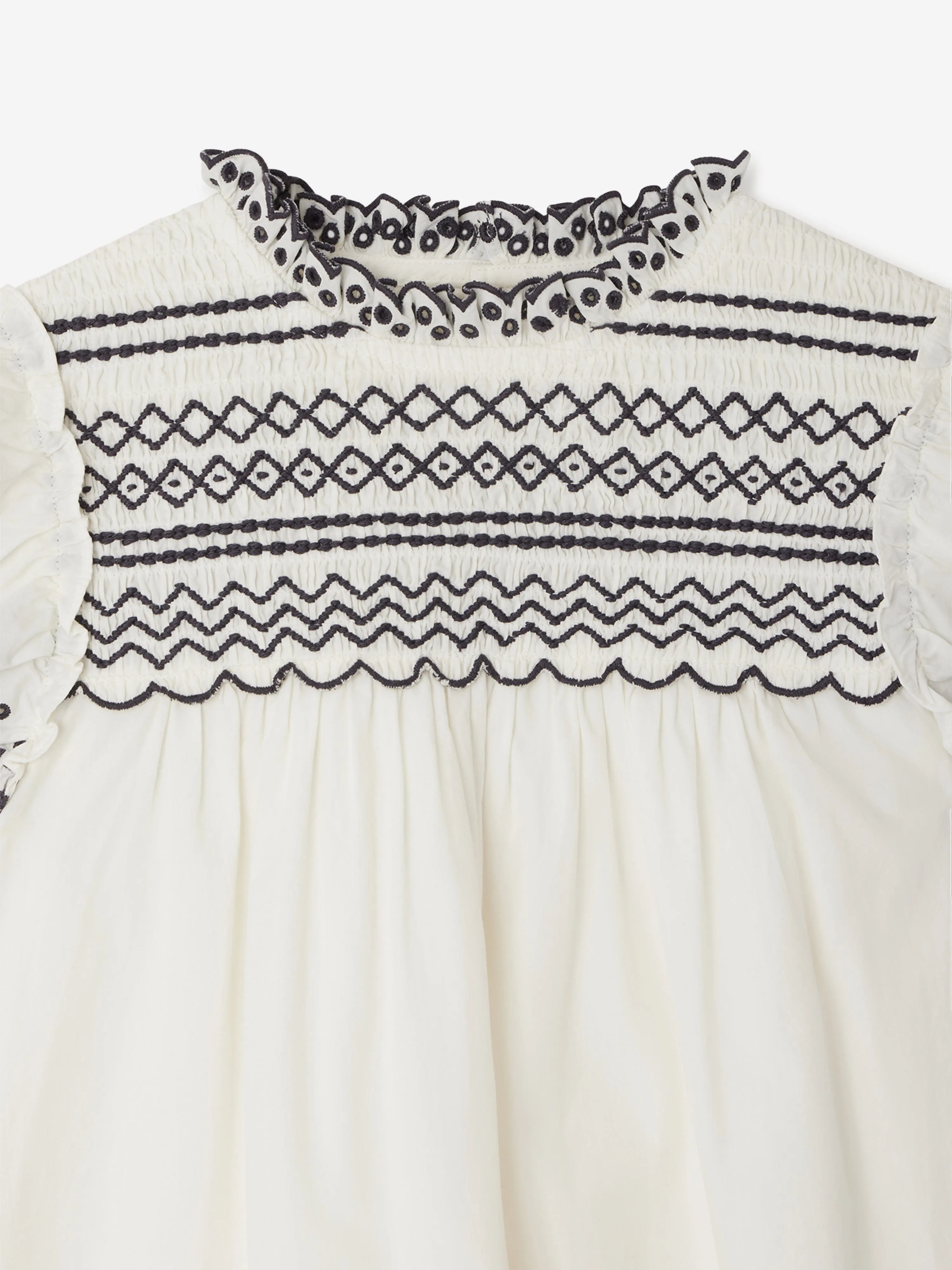 Girls Bijou Dress in Ivory