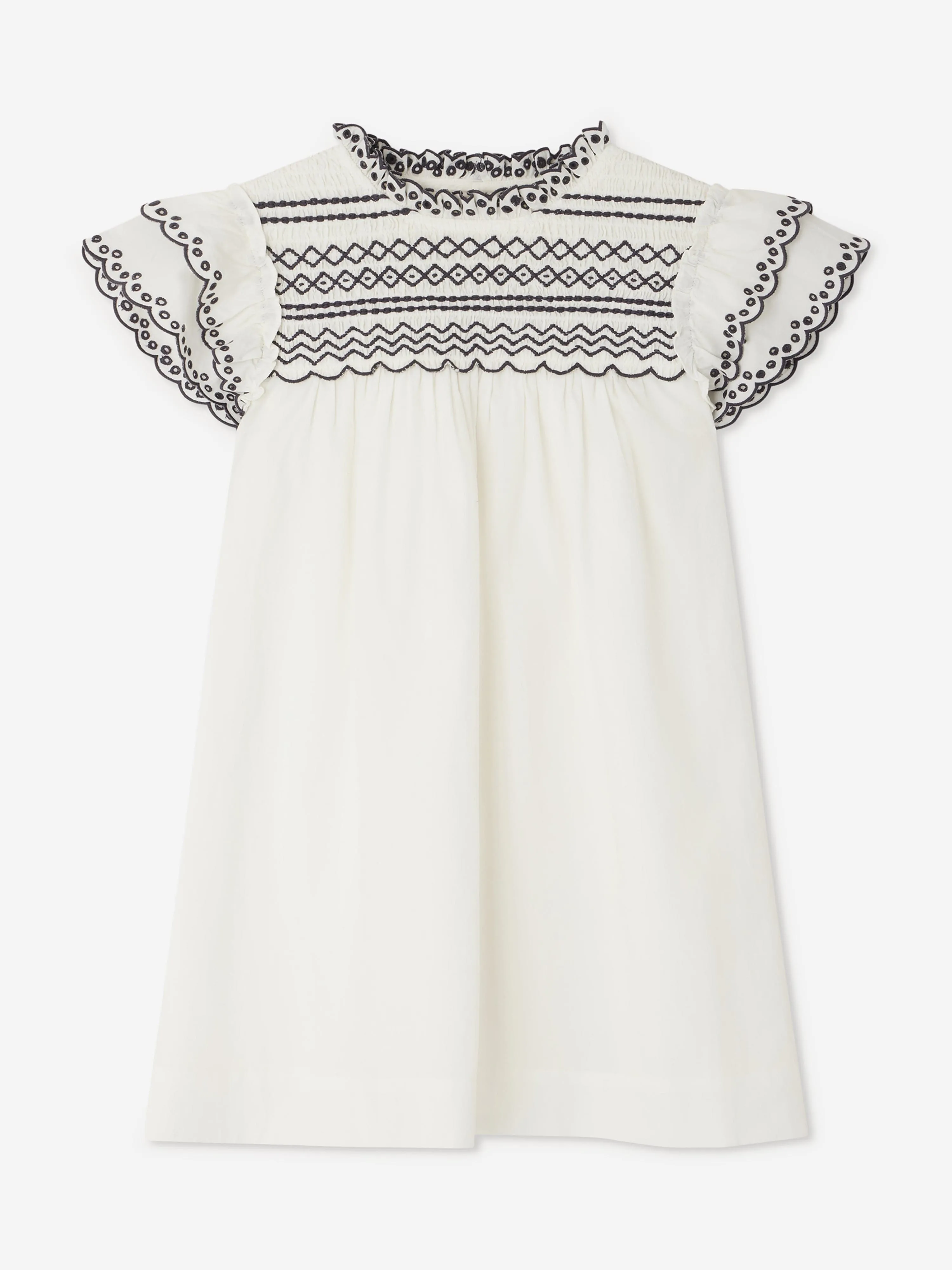 Girls Bijou Dress in Ivory
