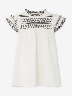 Girls Bijou Dress in Ivory