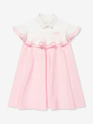 Girls FF Jacquard Dress in Pink