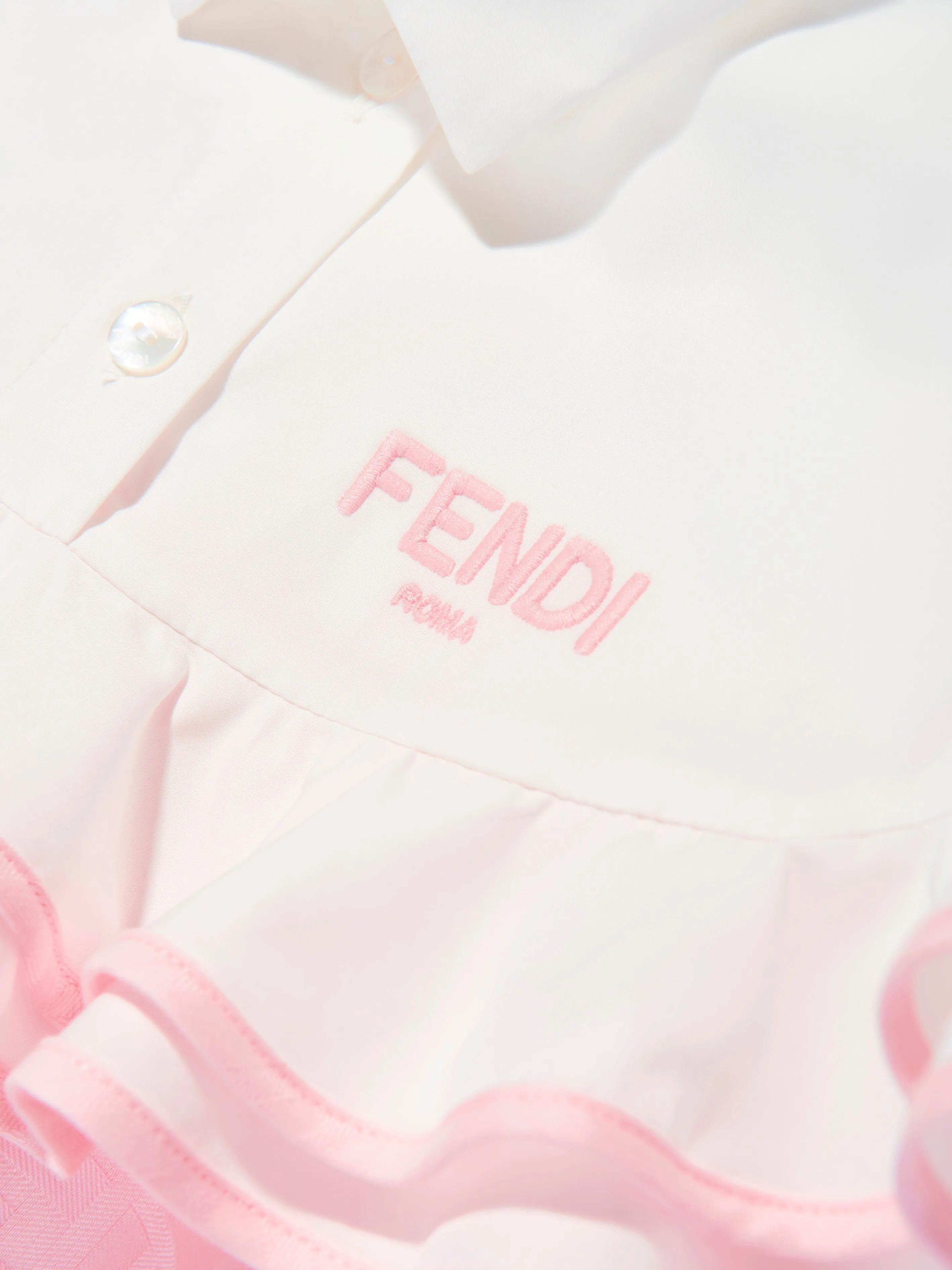 Girls FF Jacquard Dress in Pink