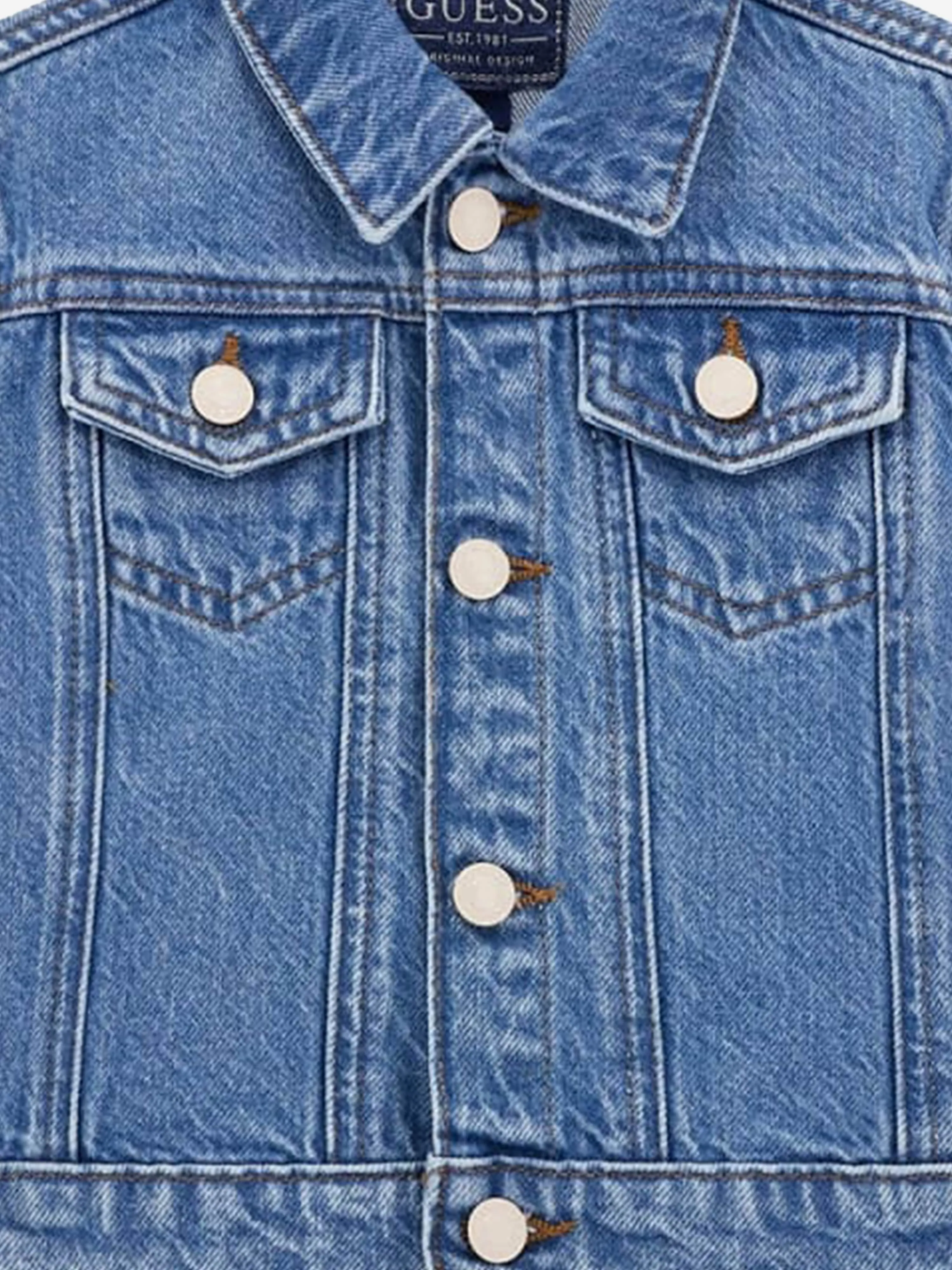 Girls Heart Denim Jacket in Blue