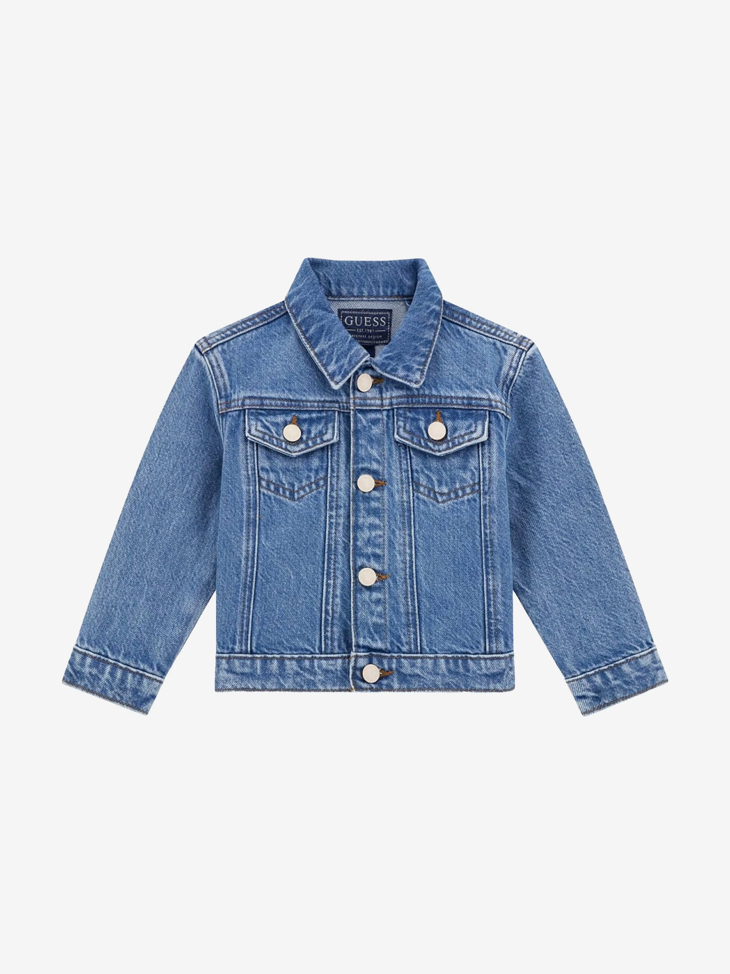 Girls Heart Denim Jacket in Blue