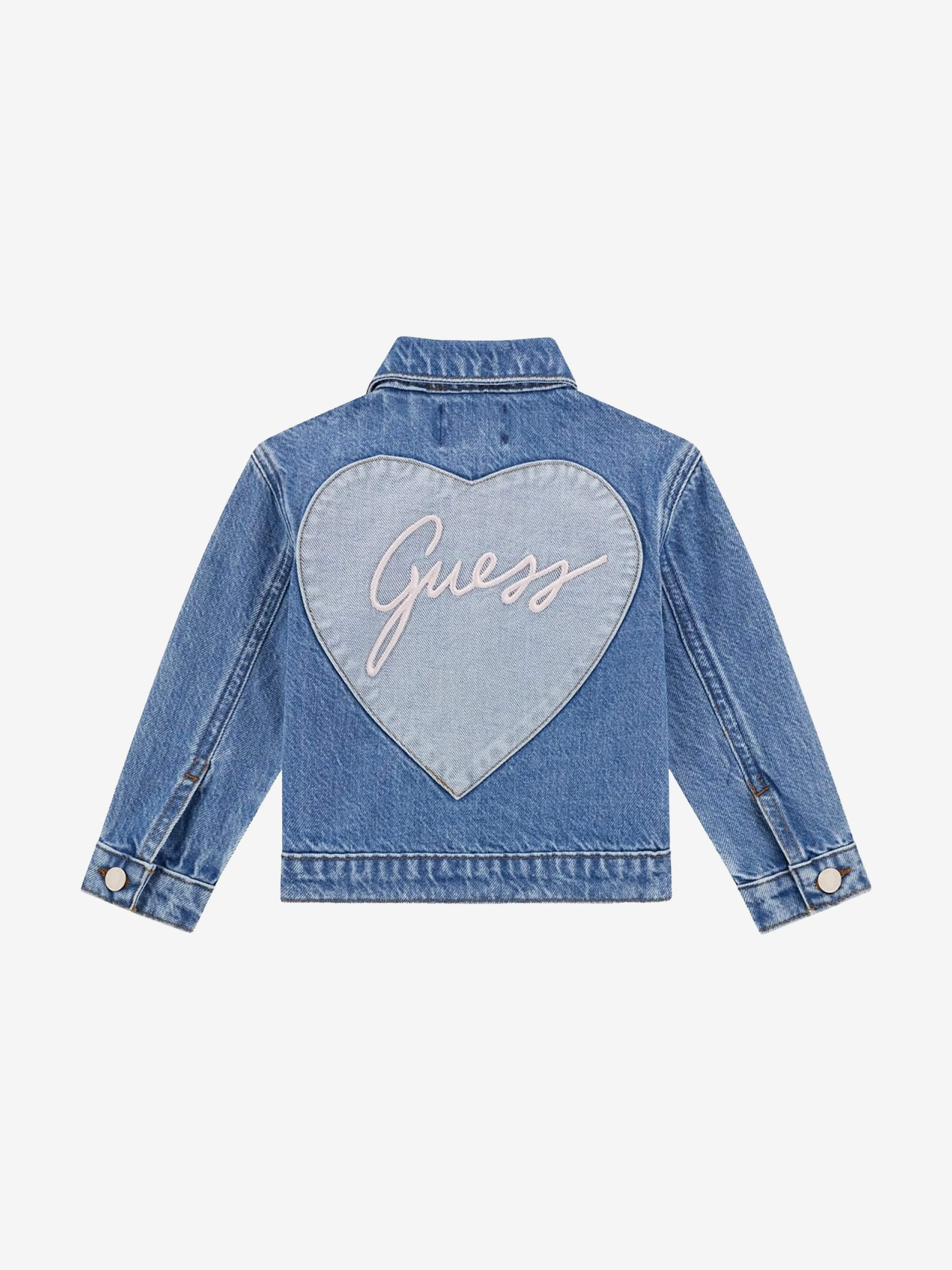 Girls Heart Denim Jacket in Blue