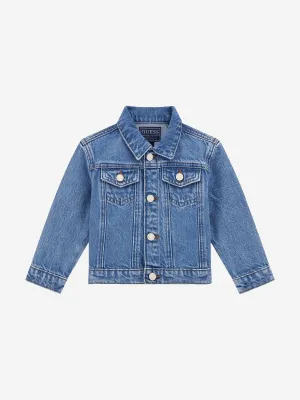 Girls Heart Denim Jacket in Blue