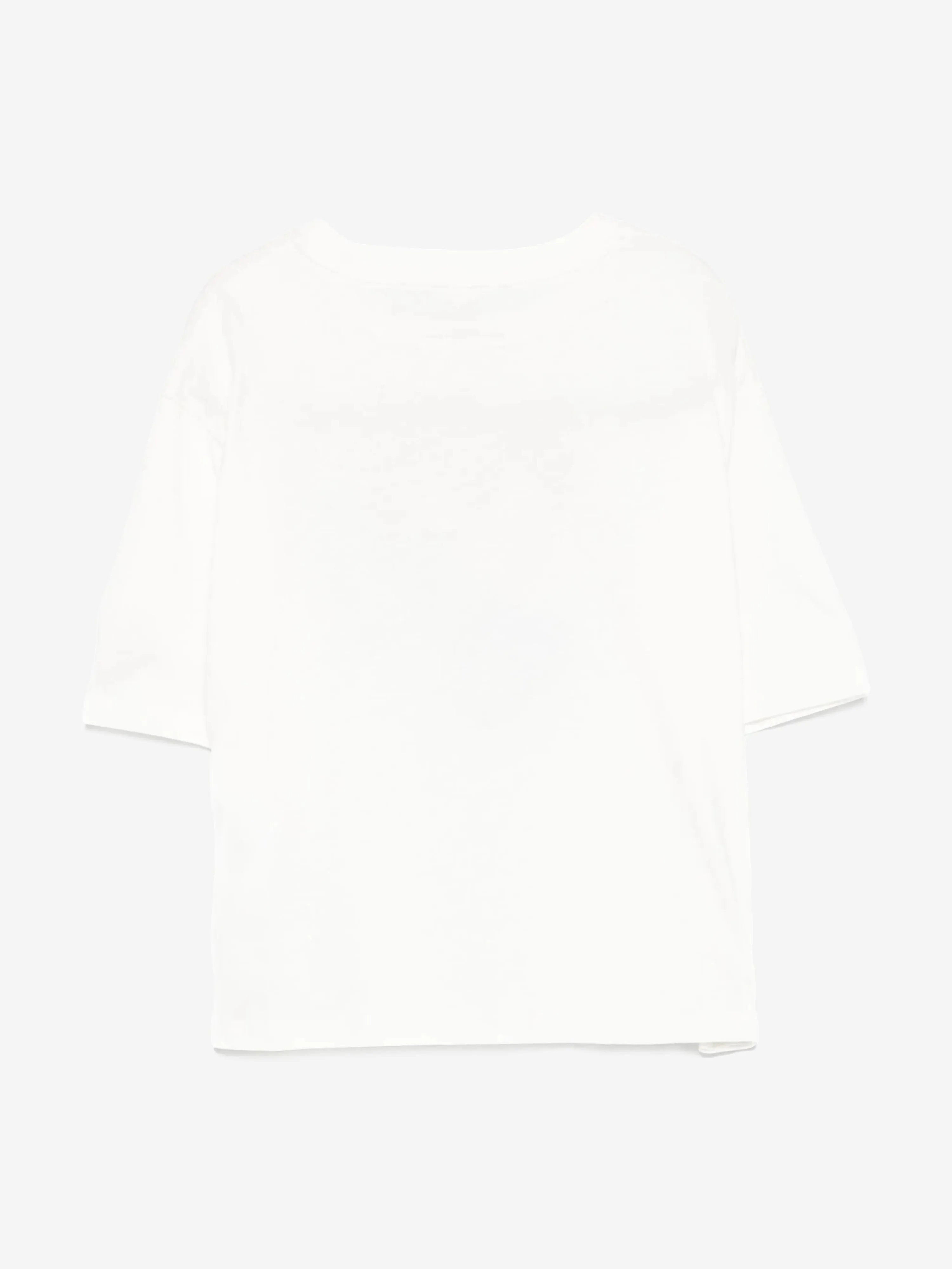 Girls Heart Logo Cropped T-Shirt in Ivory