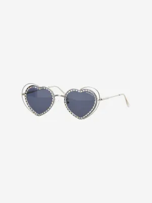 Girls Heart Sunglasses in Black