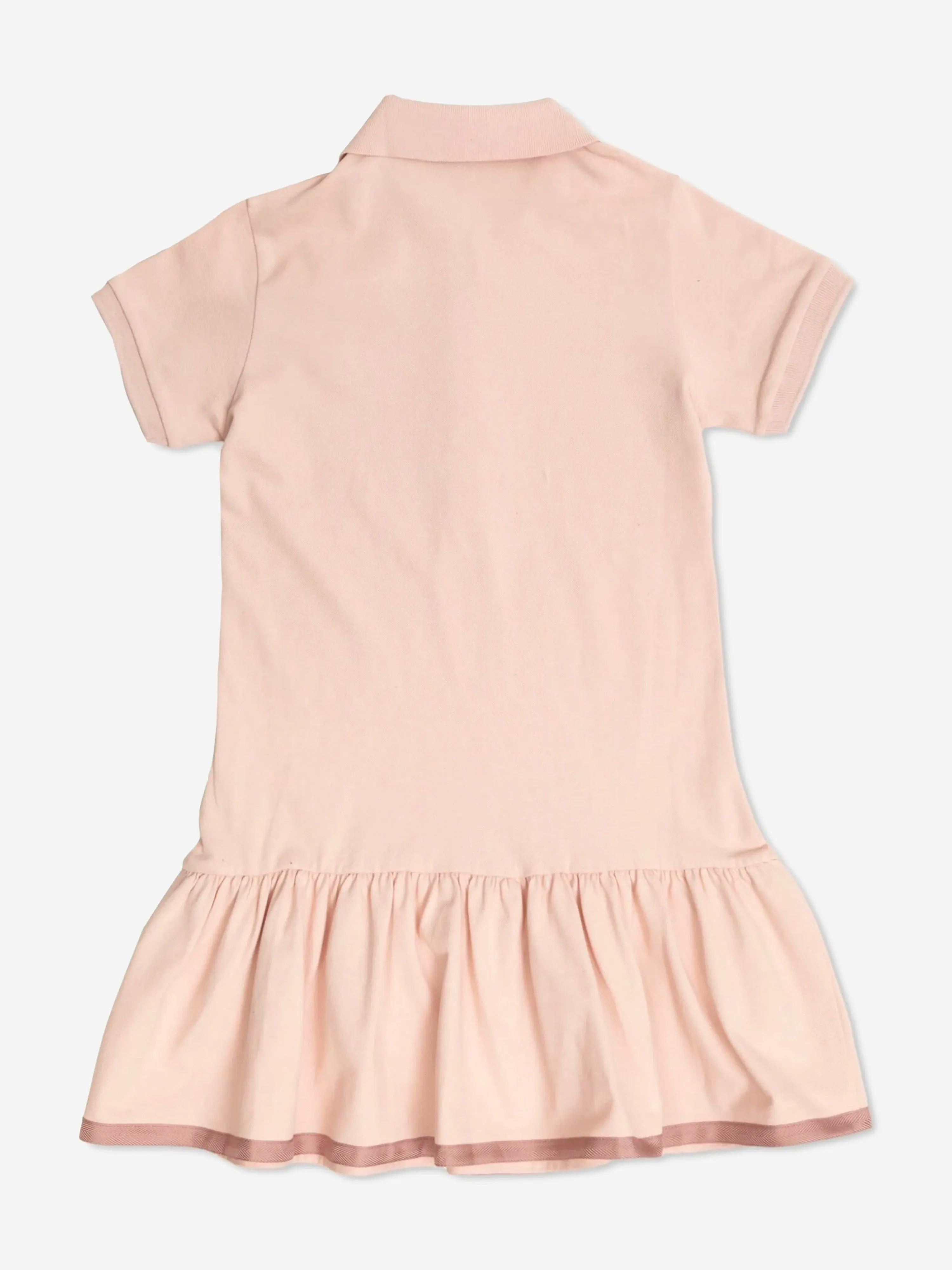 Girls Logo Polo Dress in Pink
