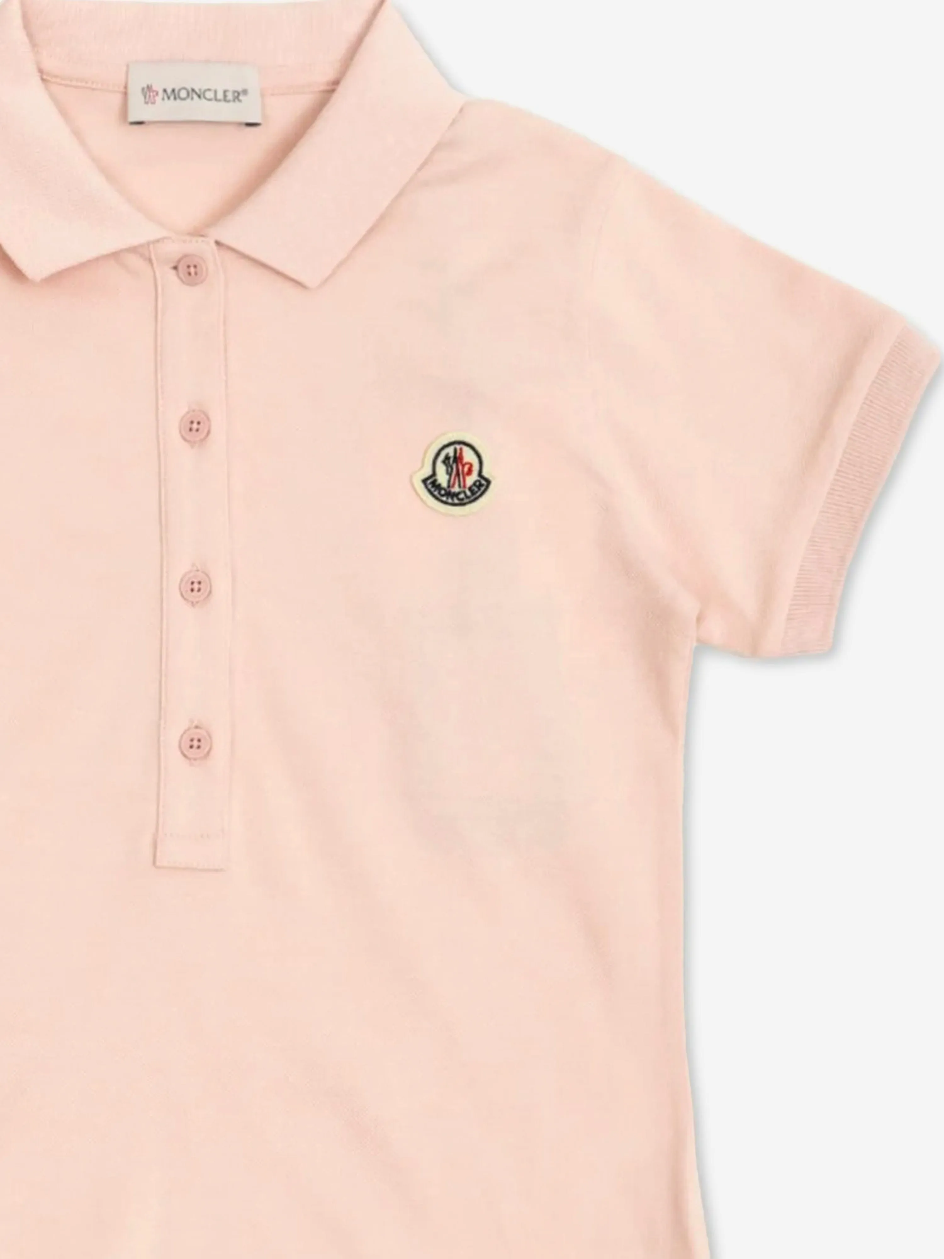 Girls Logo Polo Dress in Pink
