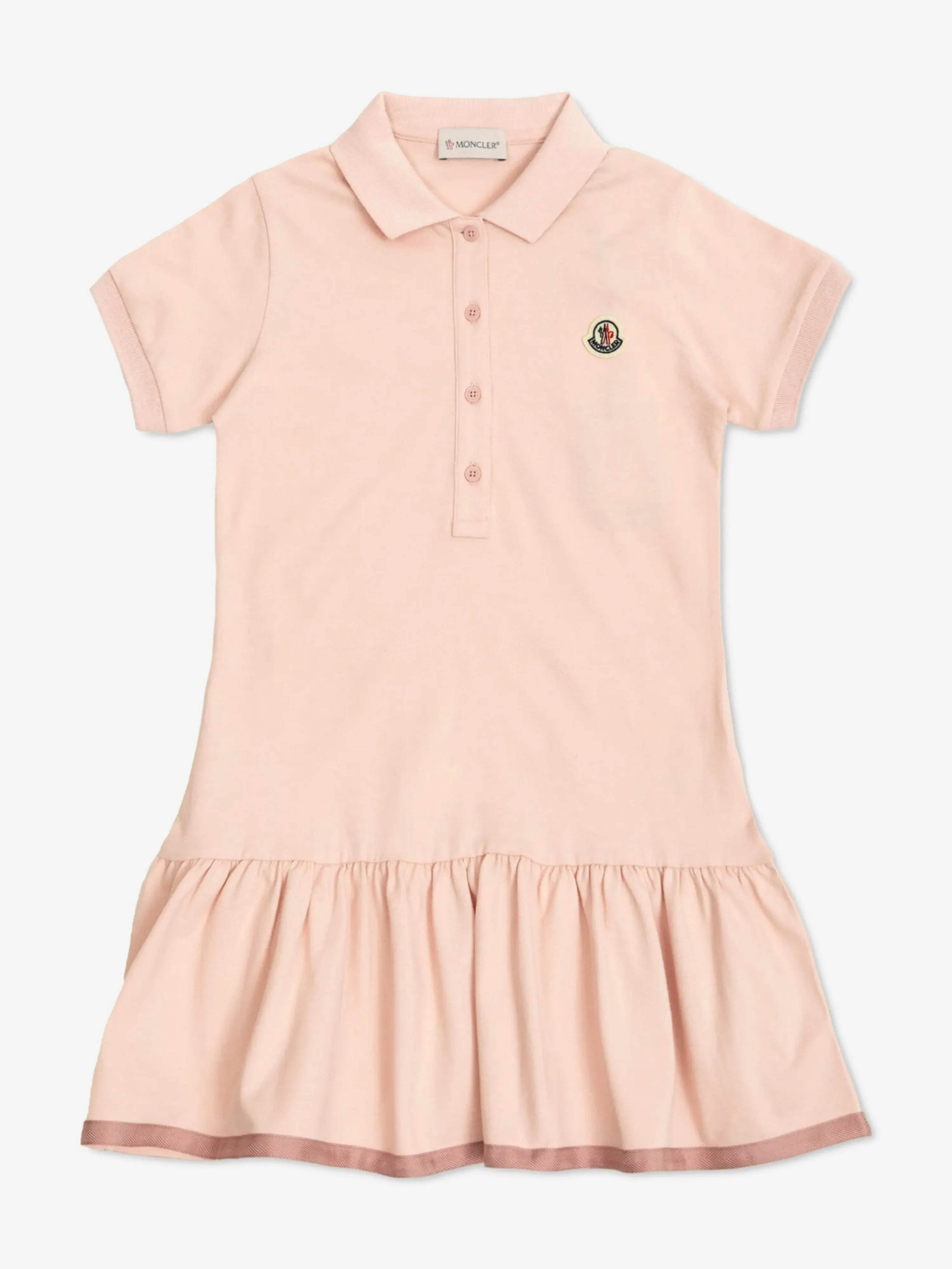 Girls Logo Polo Dress in Pink