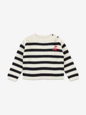 Girls Striped Ereni Jumper in Navy