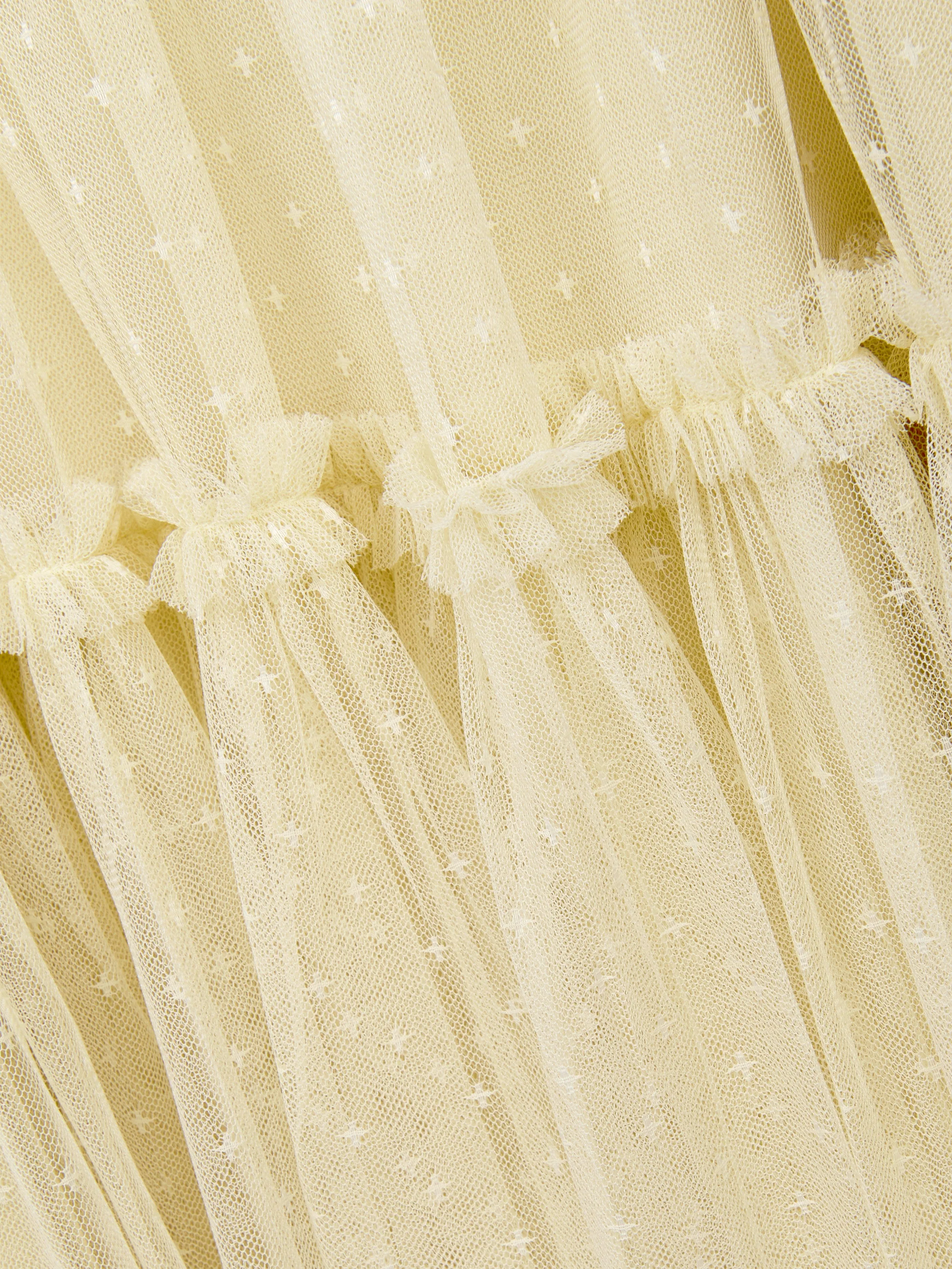 Girls Tulle Florine Bodice Dress in Yellow