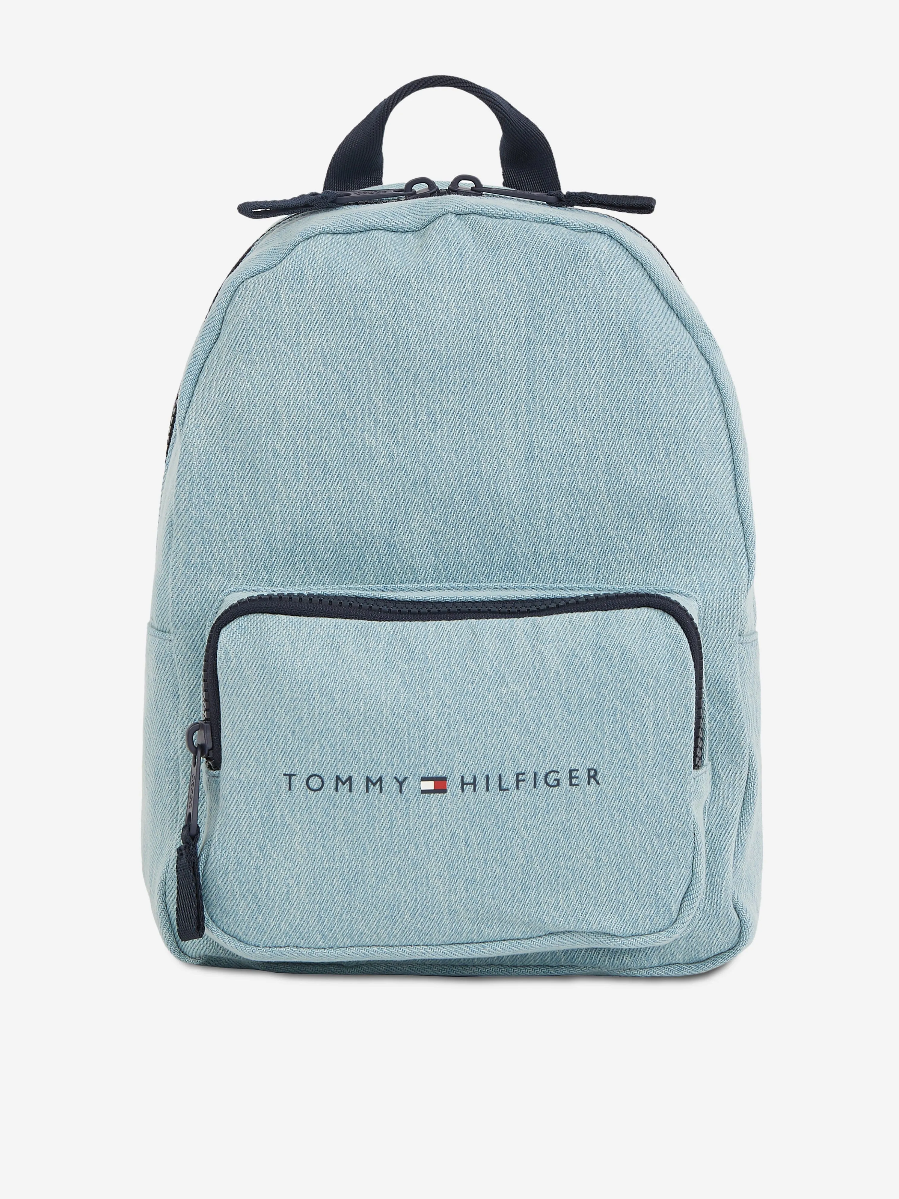 Kids Essential Mini Denim Backpack in Blue (29cm)