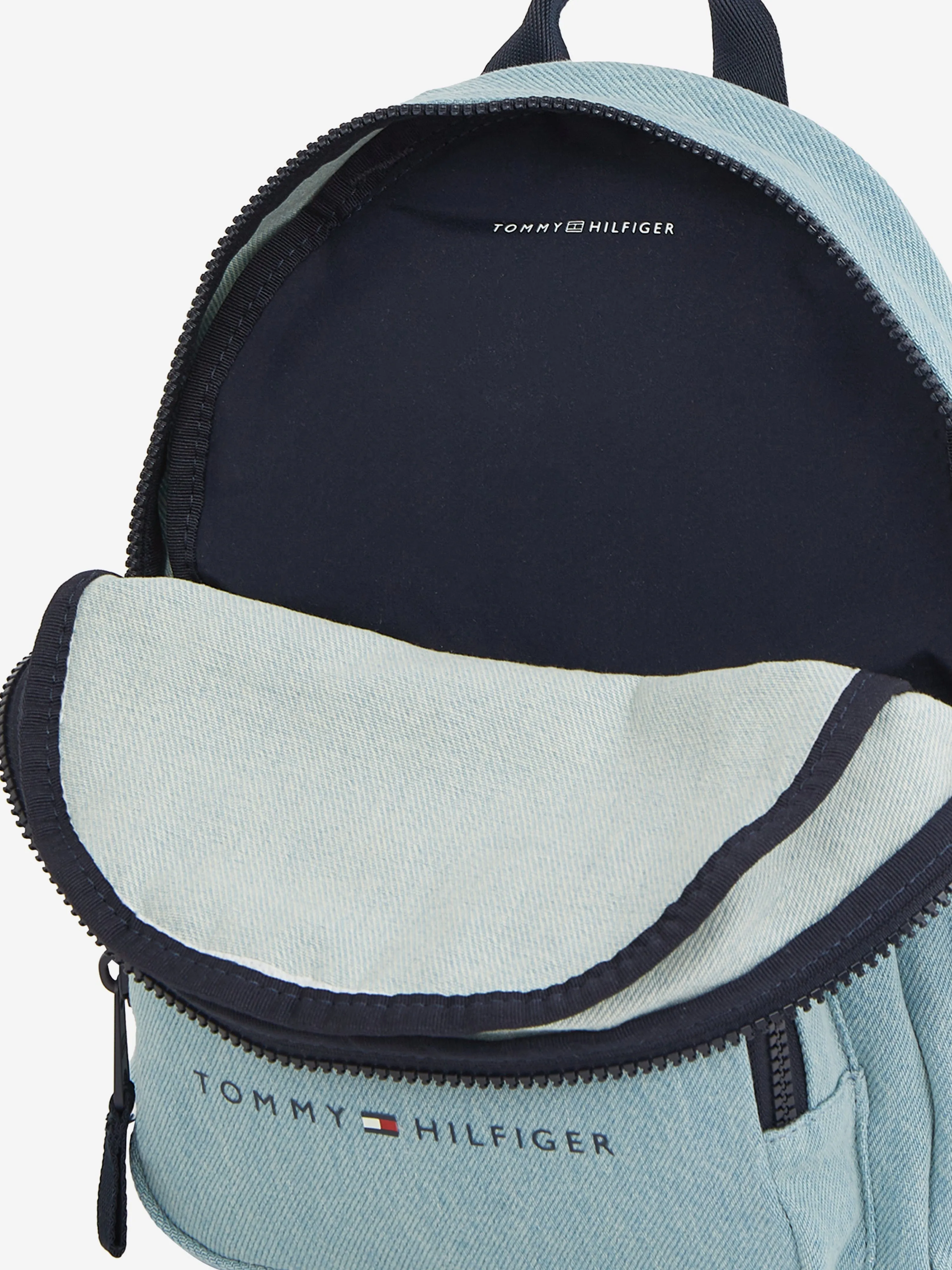 Kids Essential Mini Denim Backpack in Blue (29cm)
