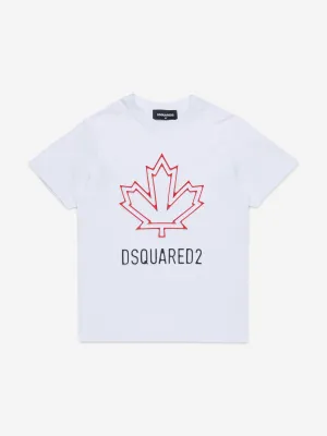 Kids Maple Leaf Logo T-Shirt in White