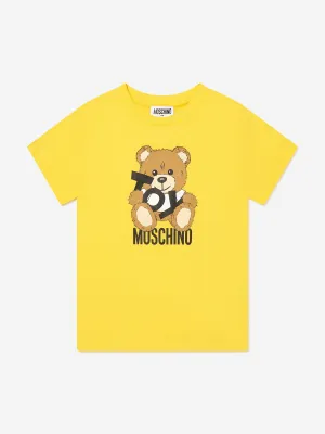 Kids Teddy Bear Logo T-Shirt in Yellow