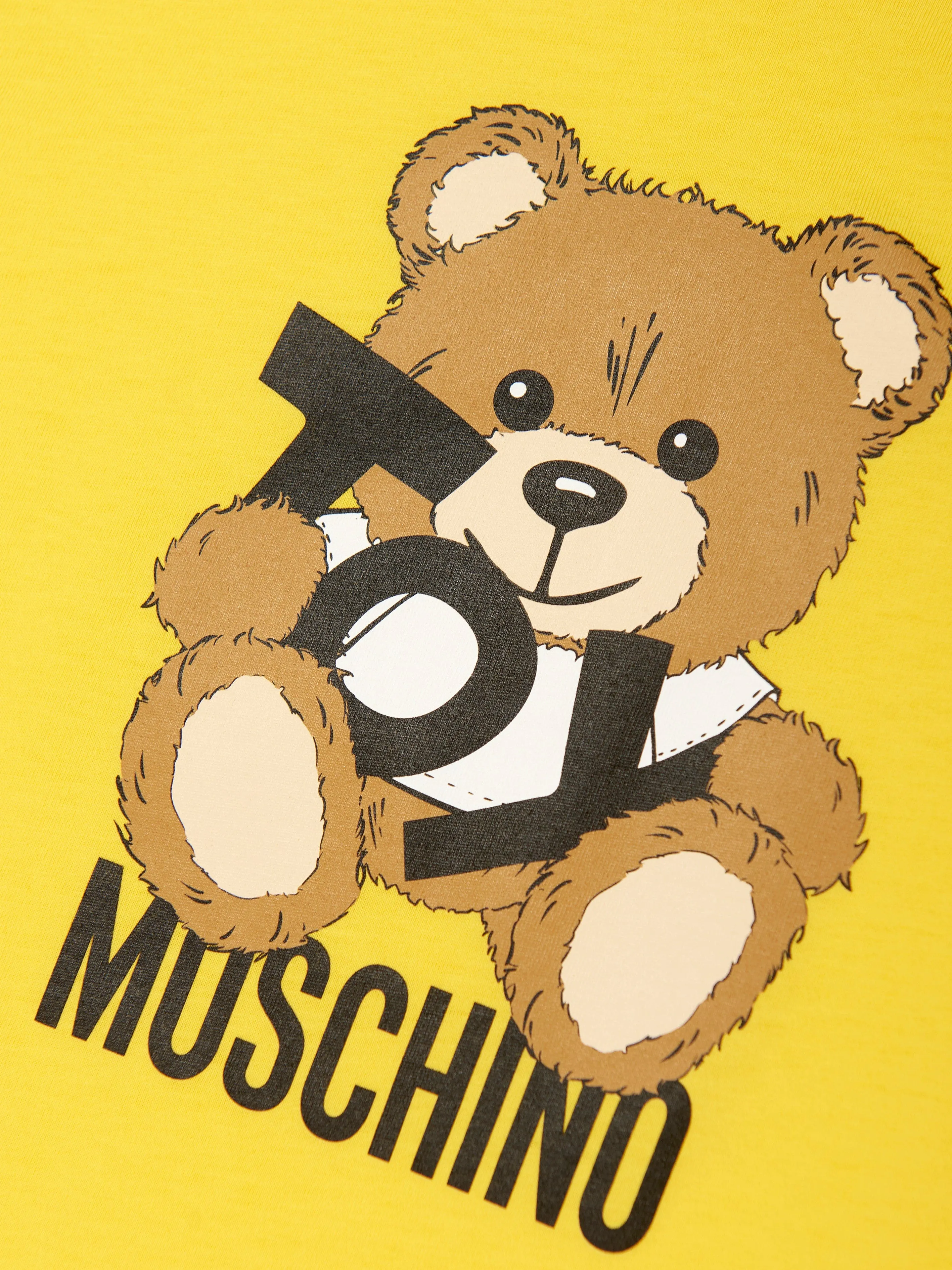 Kids Teddy Bear Logo T-Shirt in Yellow