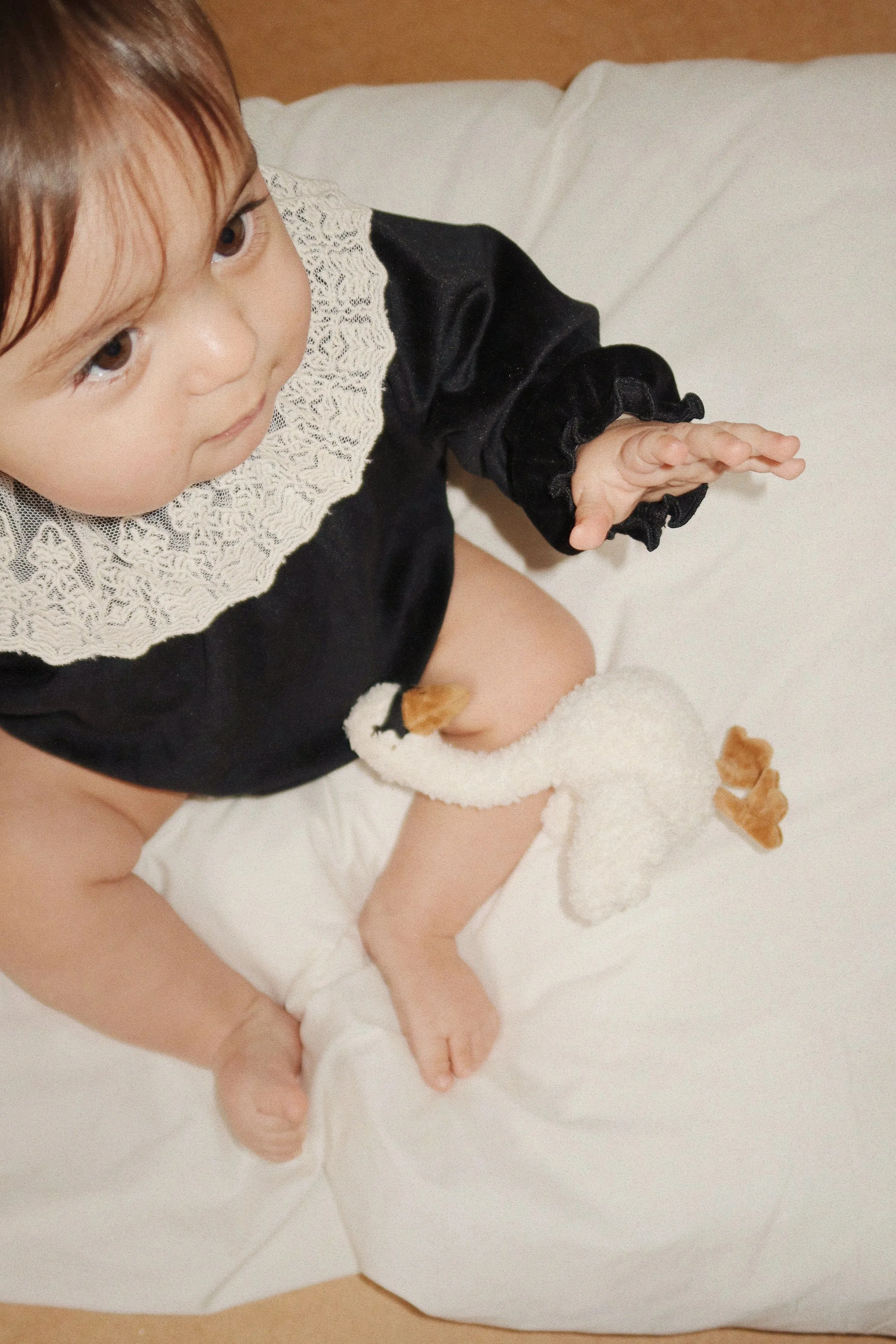 Konges Sljd Baby Swan Soft Toy in White