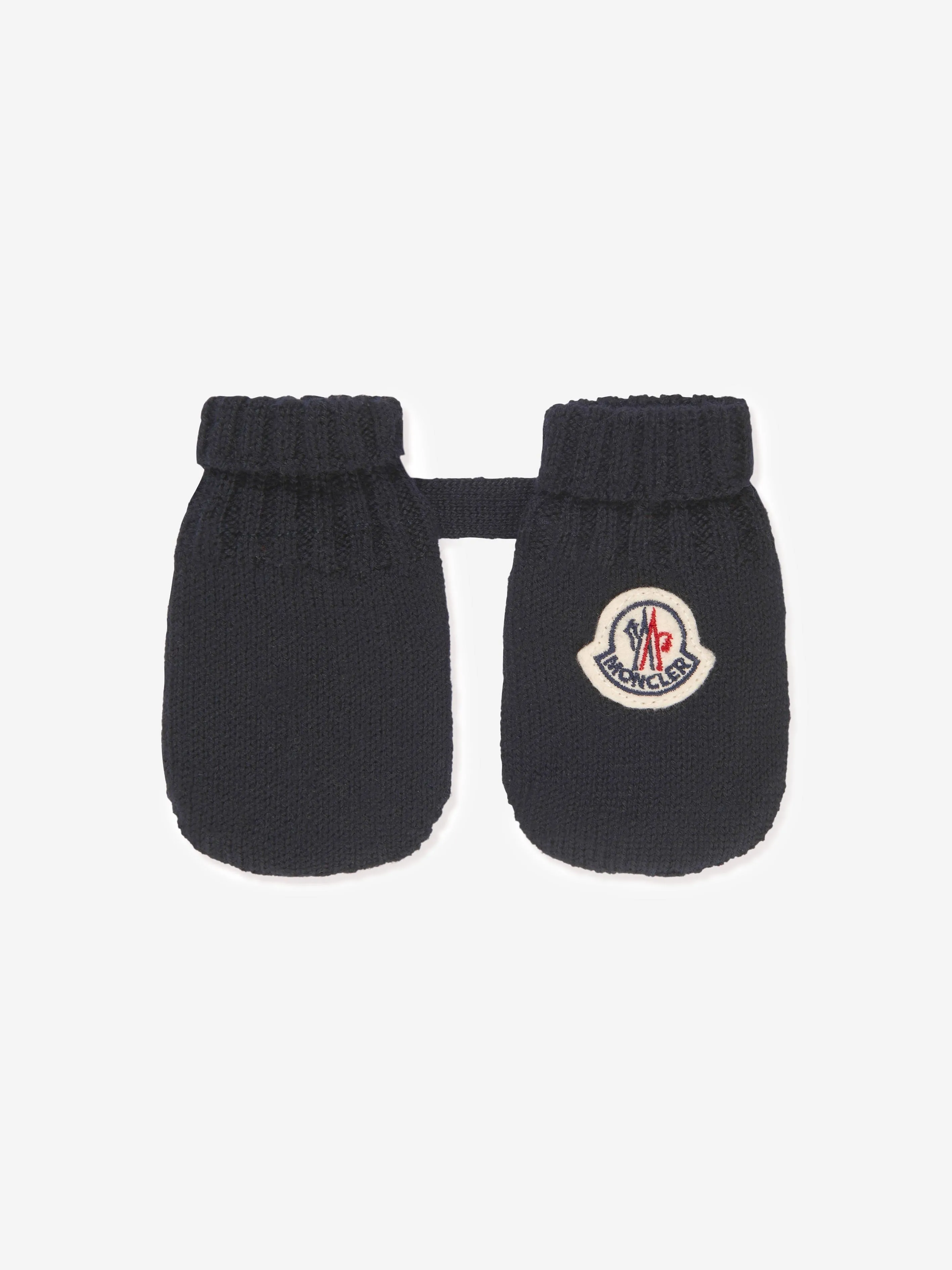 Moncler Enfant Baby Hat And Mittens Set in Navy