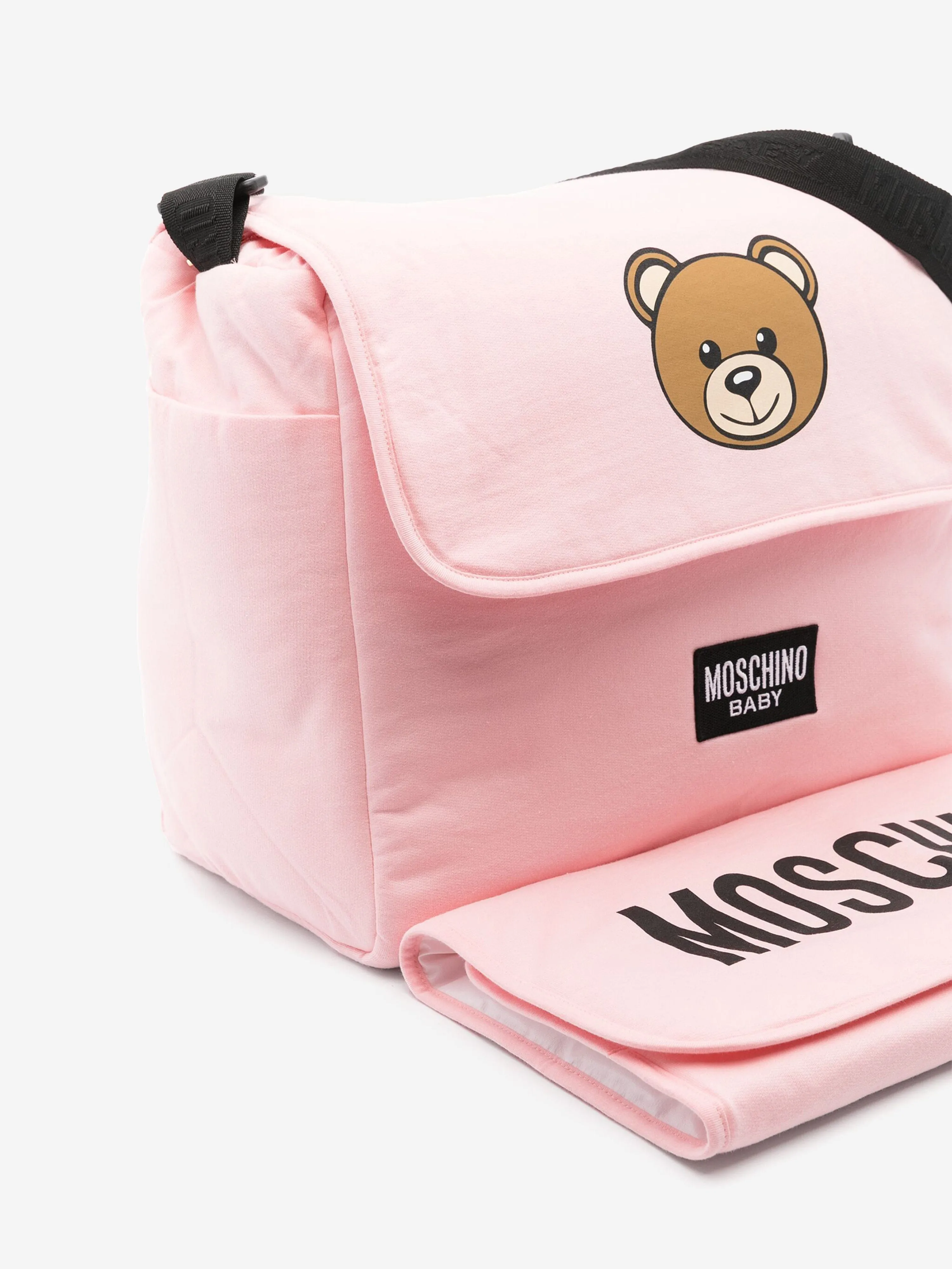 Moschino Baby Bear Logo Changing Bag in Pink (60cm)