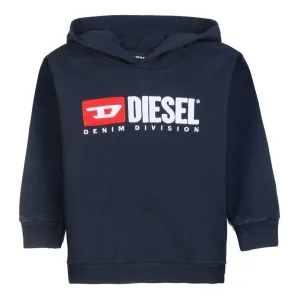 Navy Logo Hooded Sweatshirt