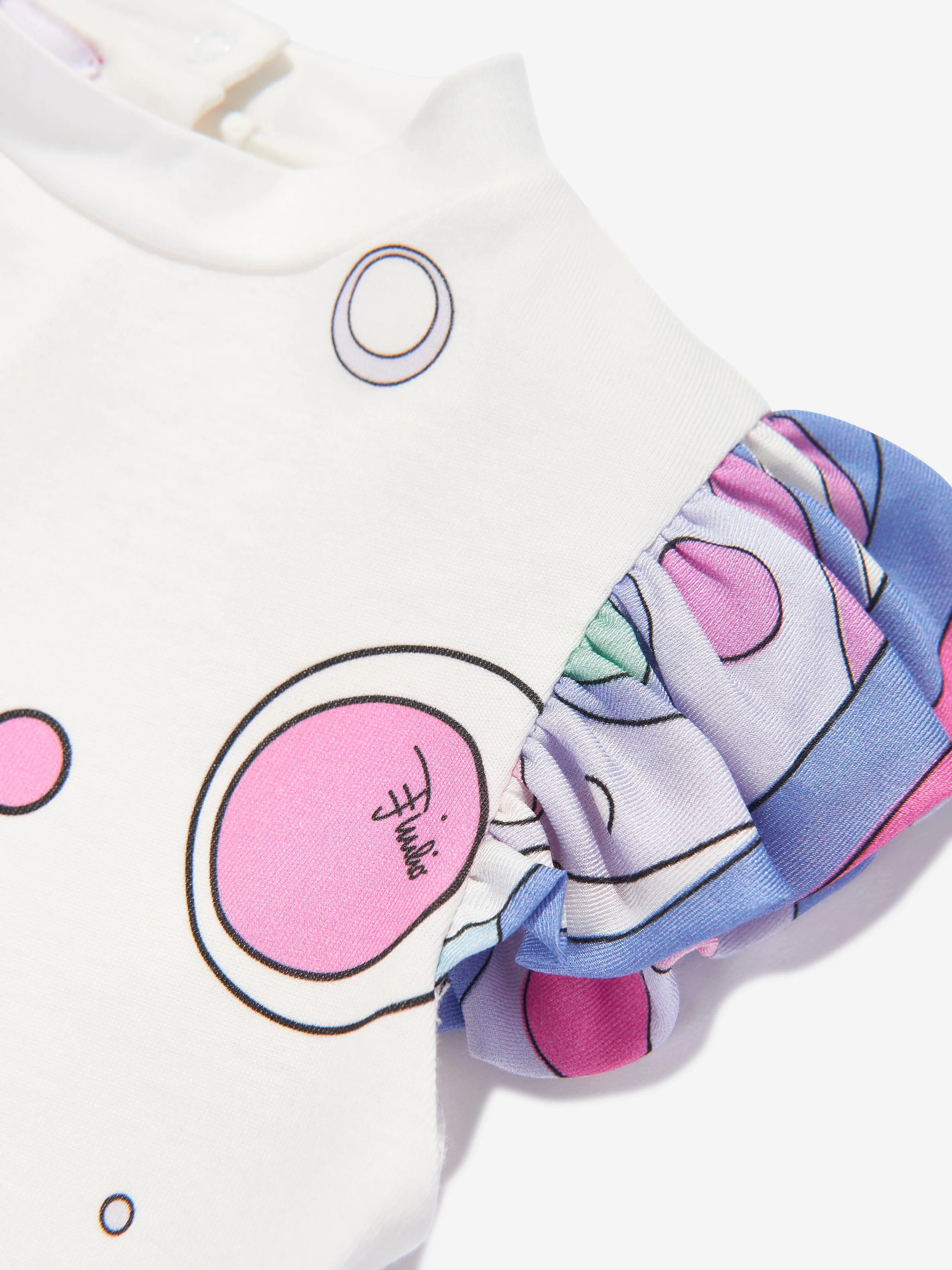 PUCCI Baby Girls Fontane Jersey Top in Ivory