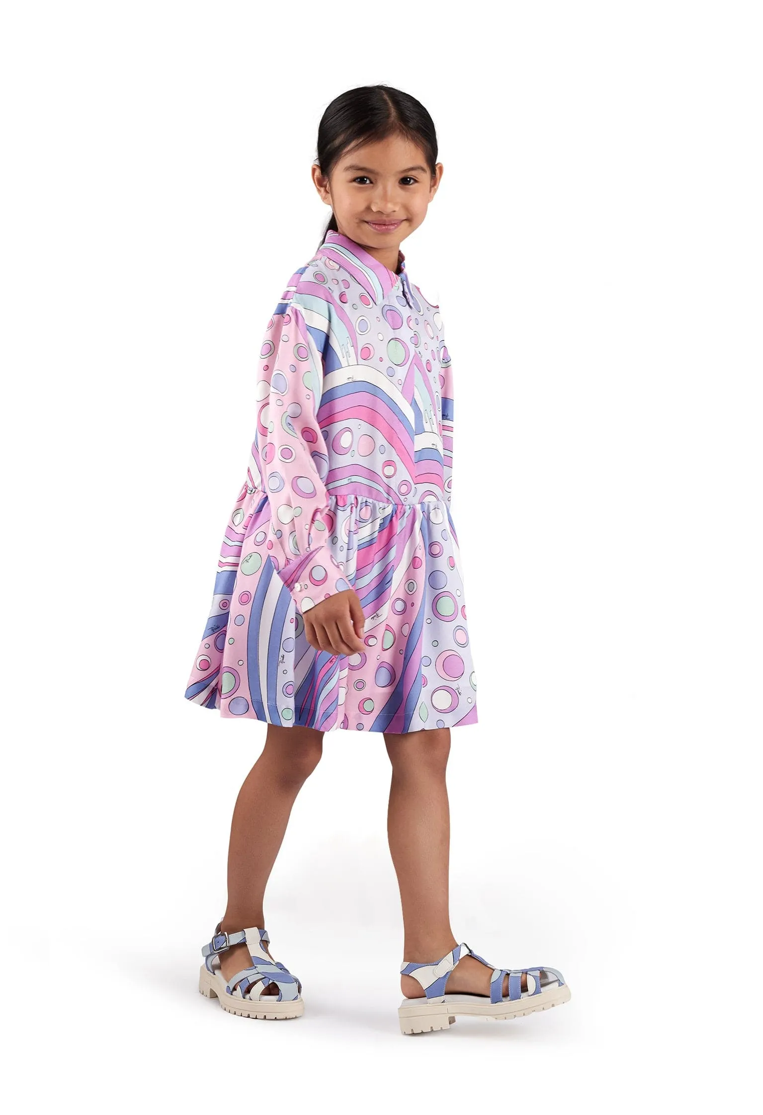 PUCCI Girls Fontane Print Dress in Pink