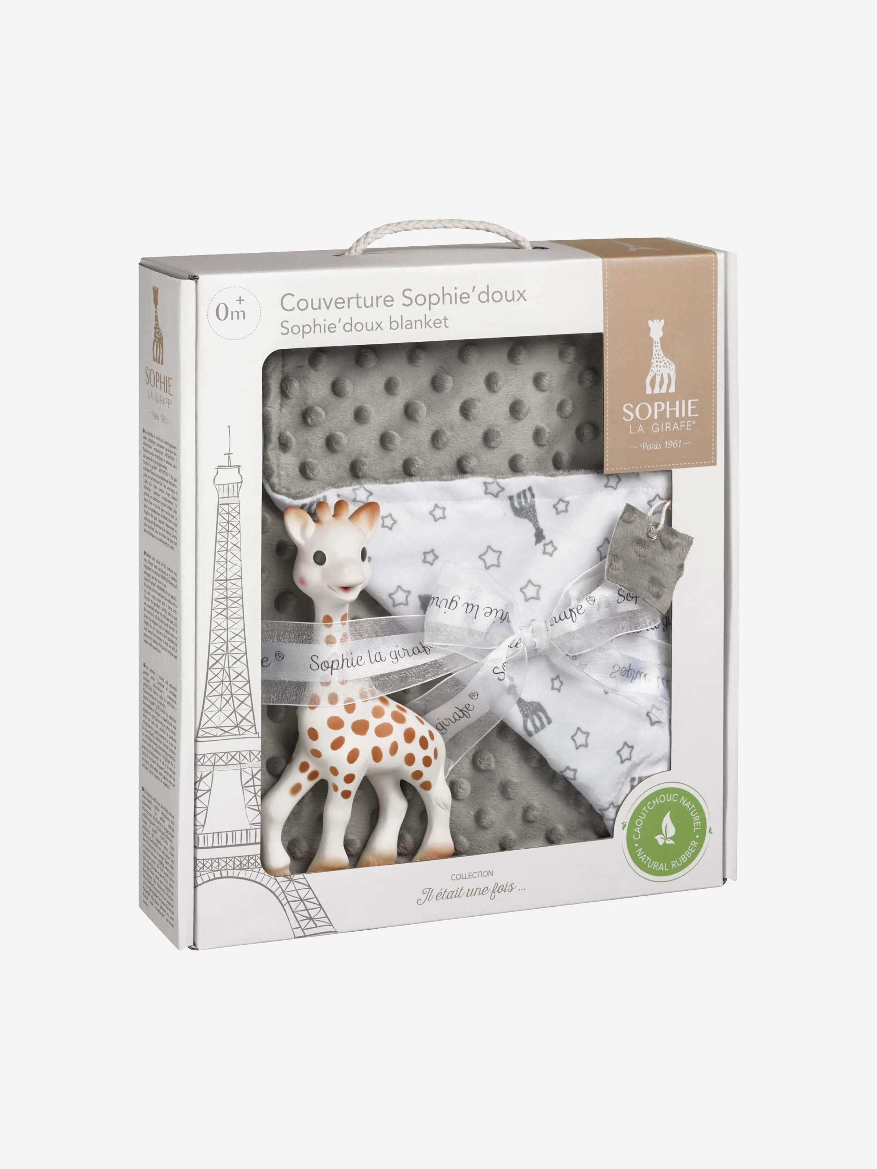 Sophie La Girafe Baby Sophie'doux Blanket Gift Set in Grey