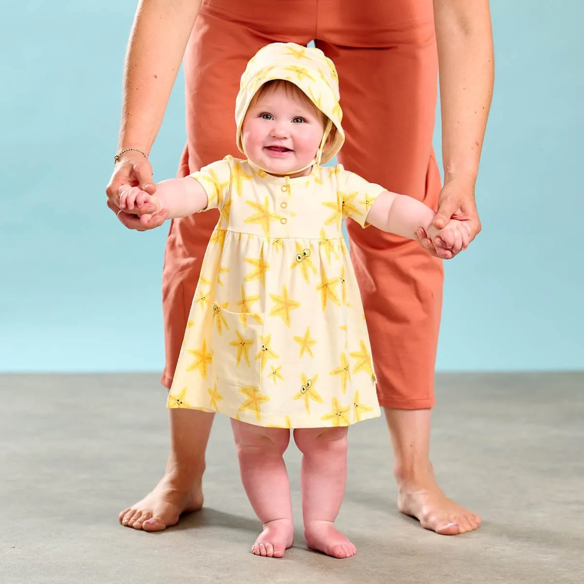 The Bonnie Mob Girls Chill Parasol Sun Hat in Ivory