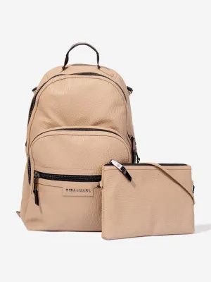Tiba   Marl Baby Elwood Changing Backpack in Beige (42cm)