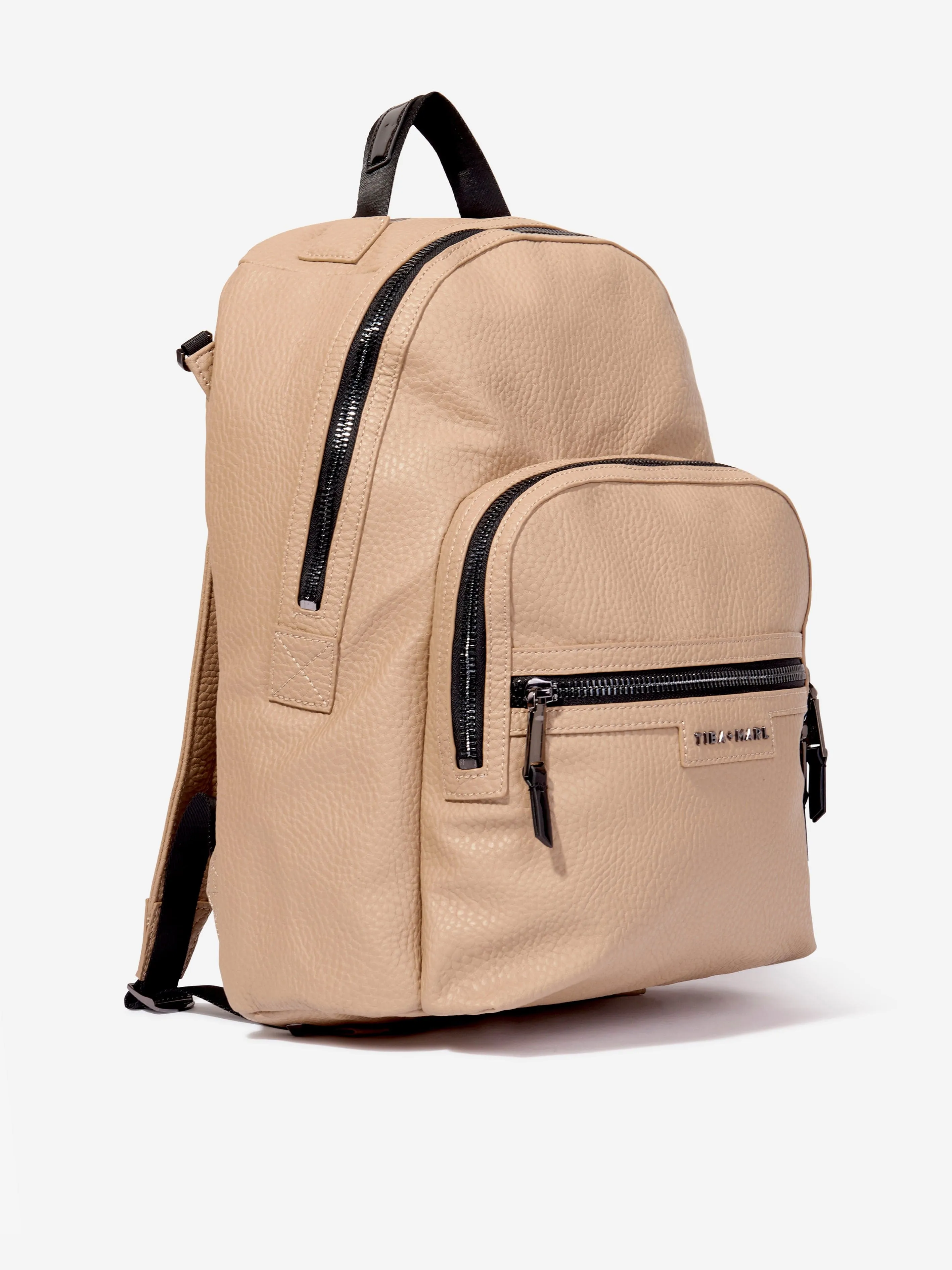 Tiba   Marl Baby Elwood Changing Backpack in Beige (42cm)