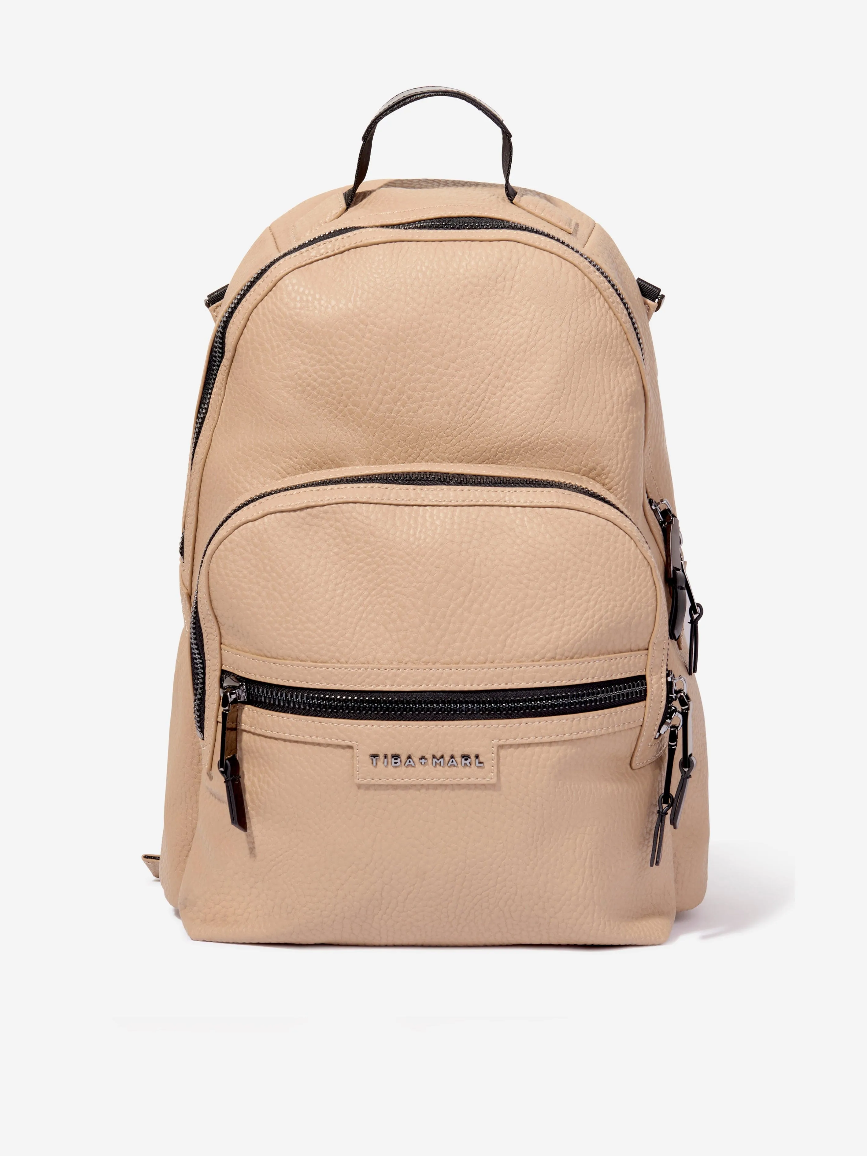Tiba   Marl Baby Elwood Changing Backpack in Beige (42cm)
