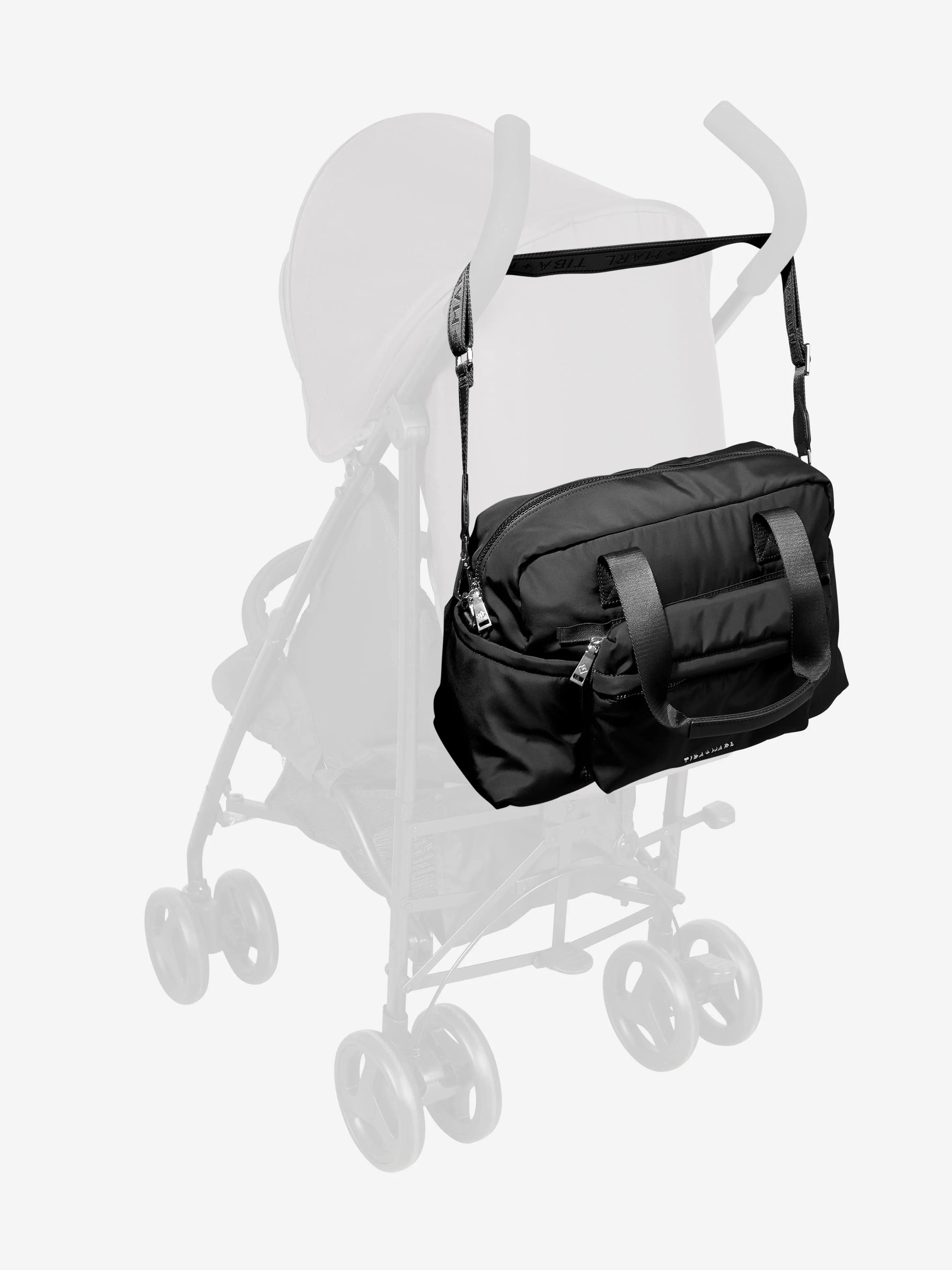 Tiba   Marl Baby Phoenix Changing Holdall Bag in Black (43cm)