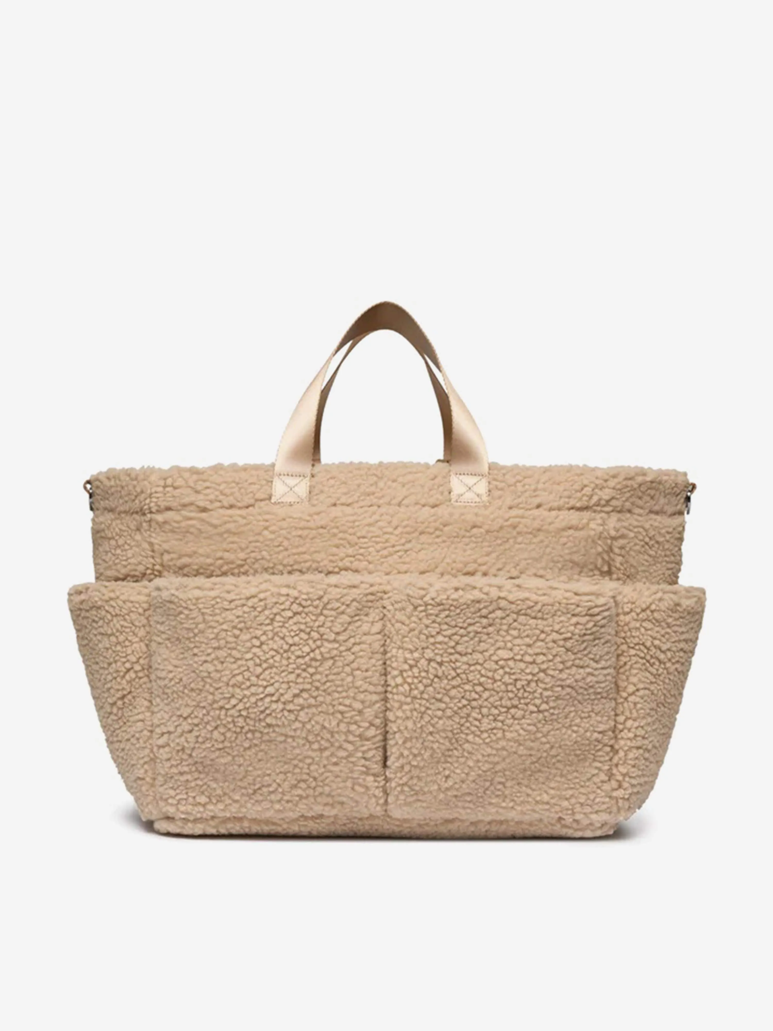 Tiba   Marl Baby The Tote Borg Fleece in Beige (30cm)