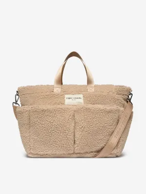 Tiba   Marl Baby The Tote Borg Fleece in Beige (30cm)
