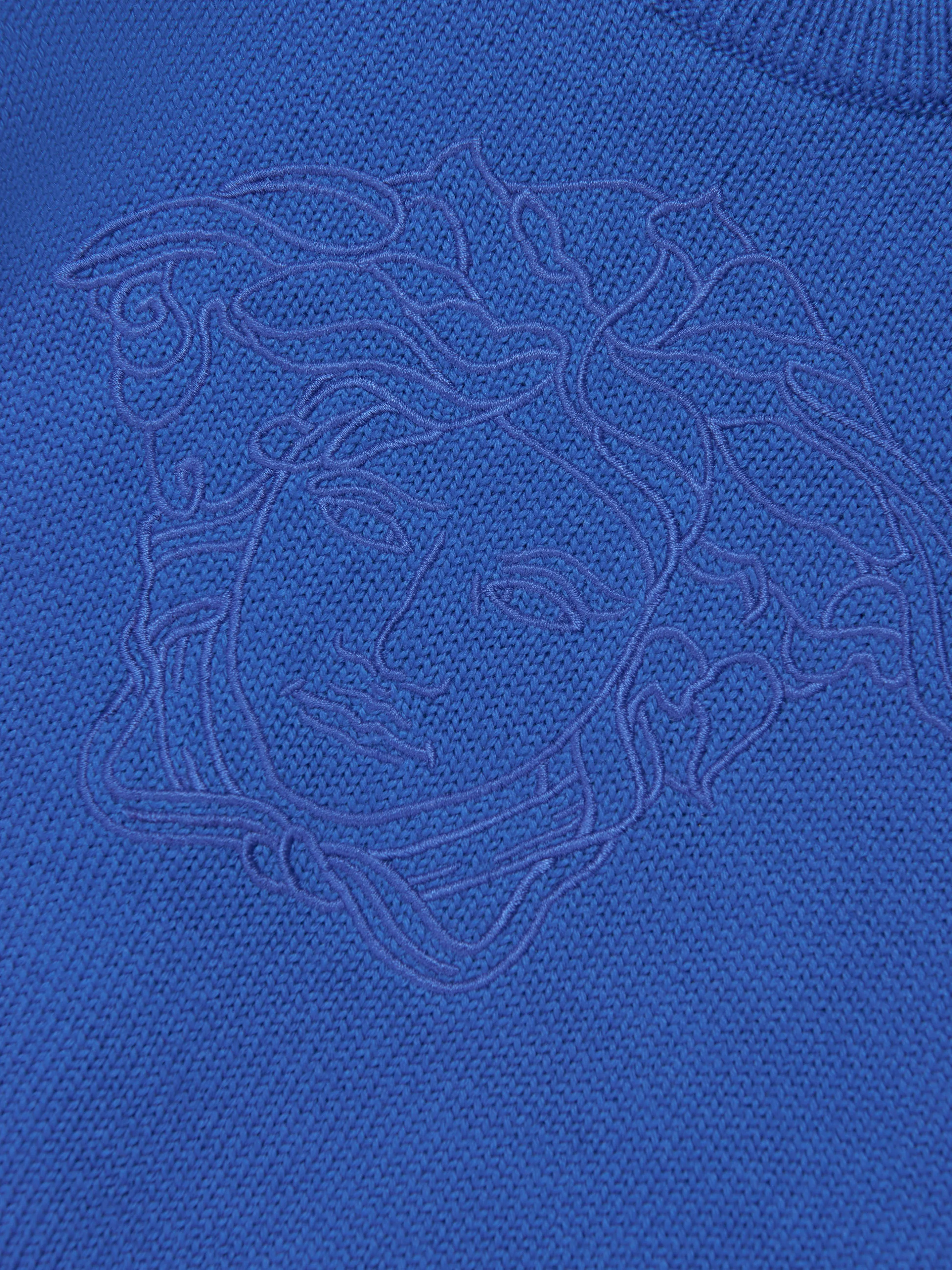 Versace Baby Boys Logo Jumper in Blue