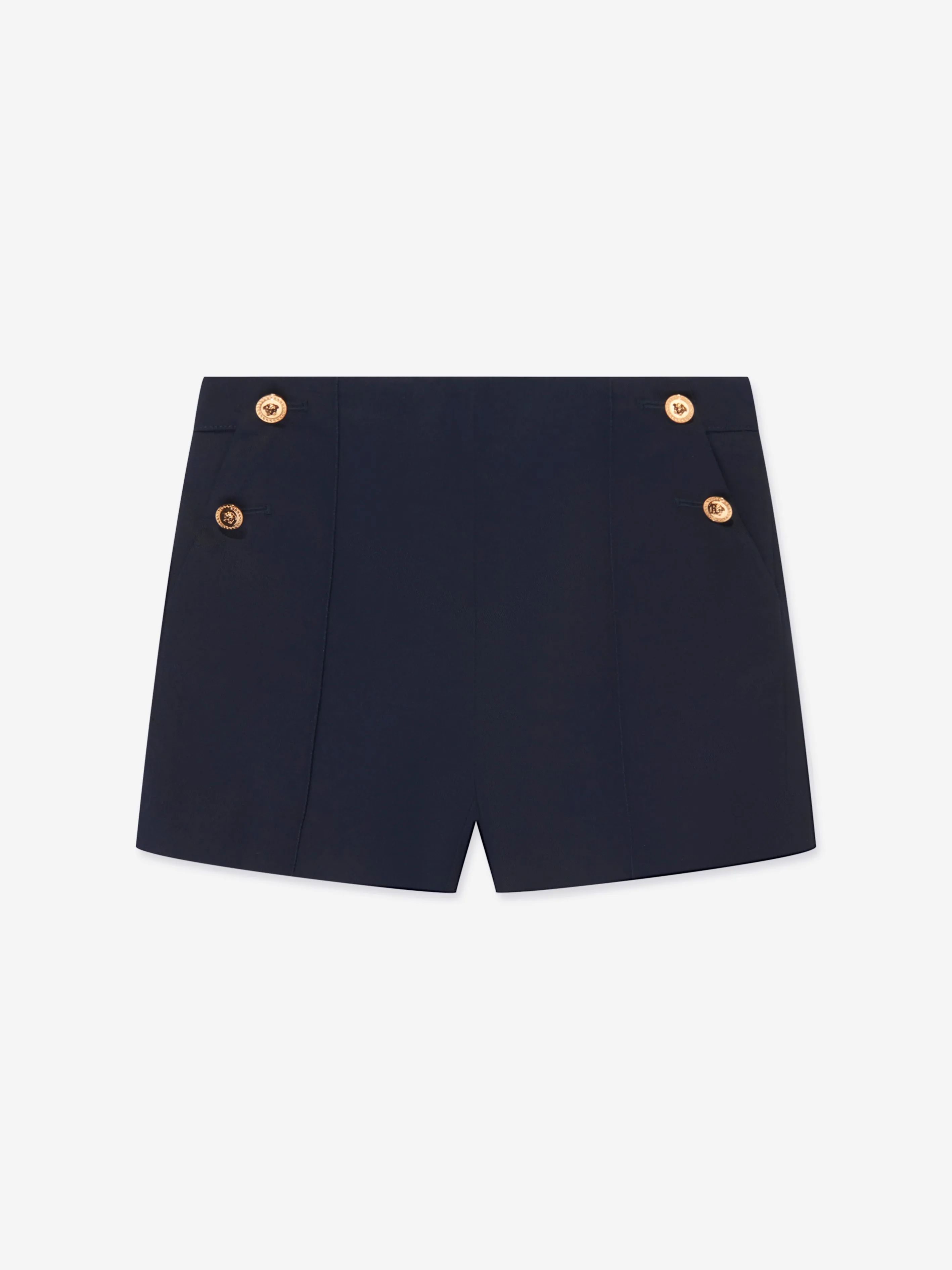 Versace Baby Girls Gabardine Shorts in Navy