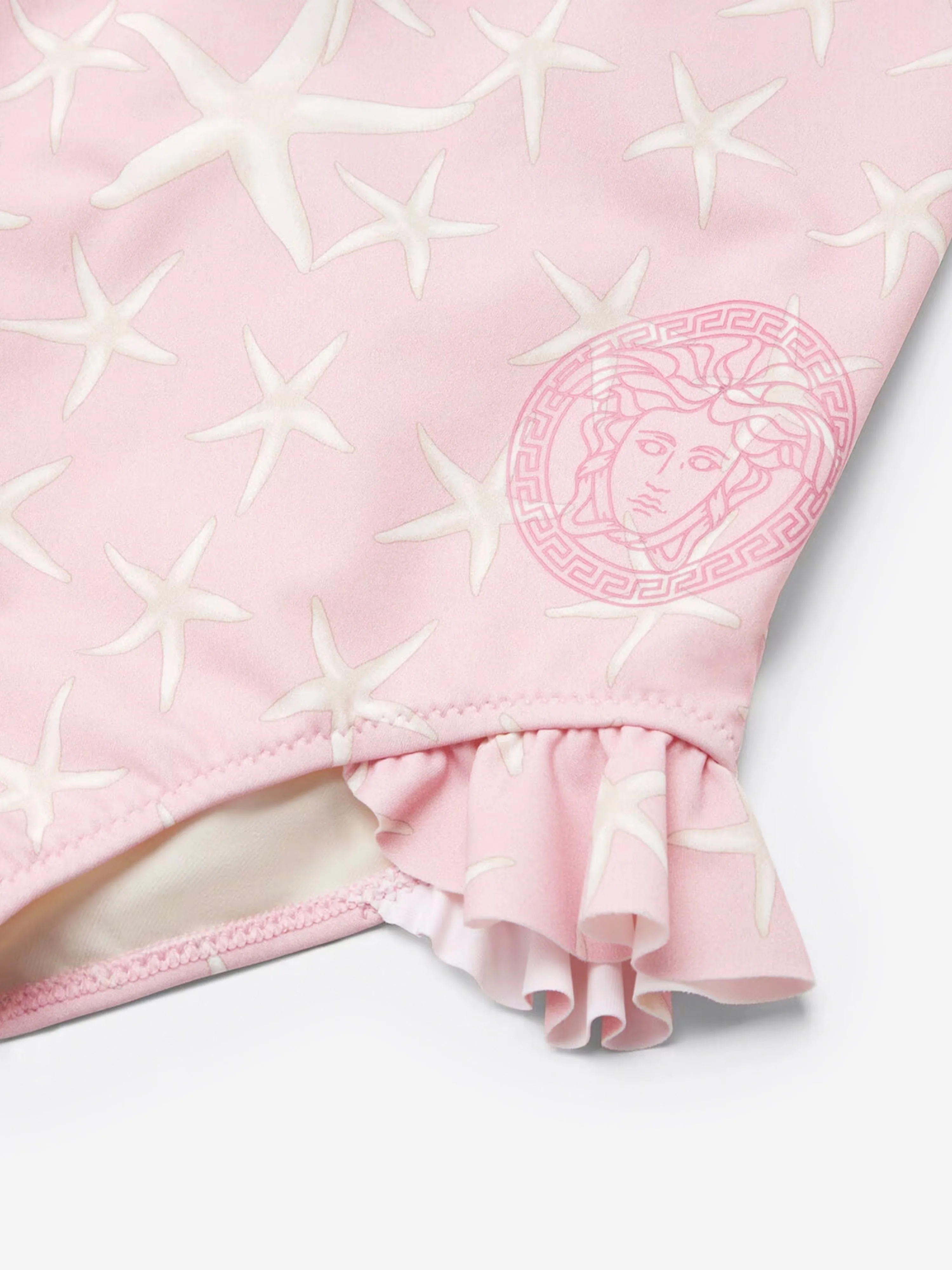 Versace Baby Girls Starfish Swimsuit in Pink