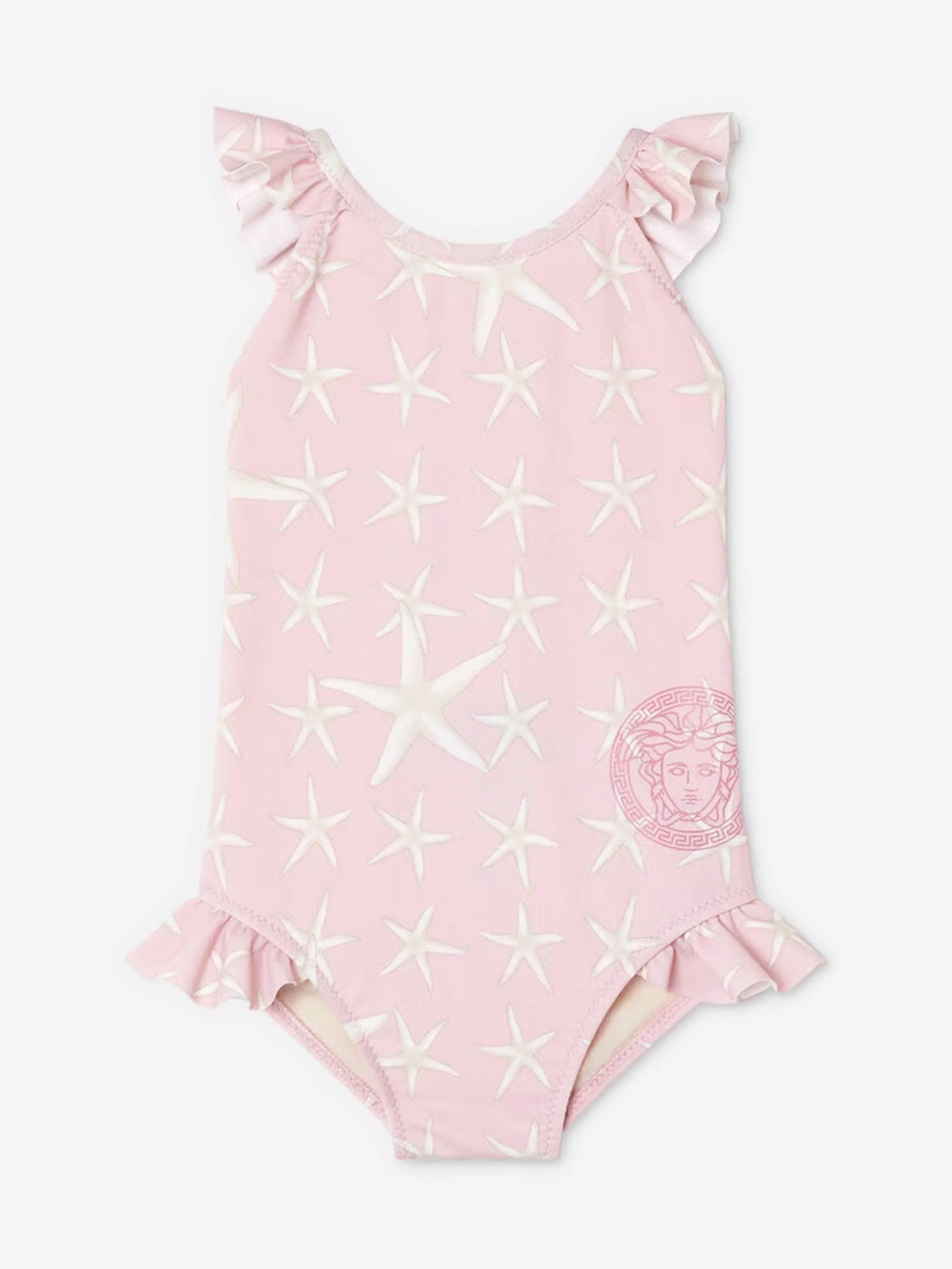 Versace Baby Girls Starfish Swimsuit in Pink